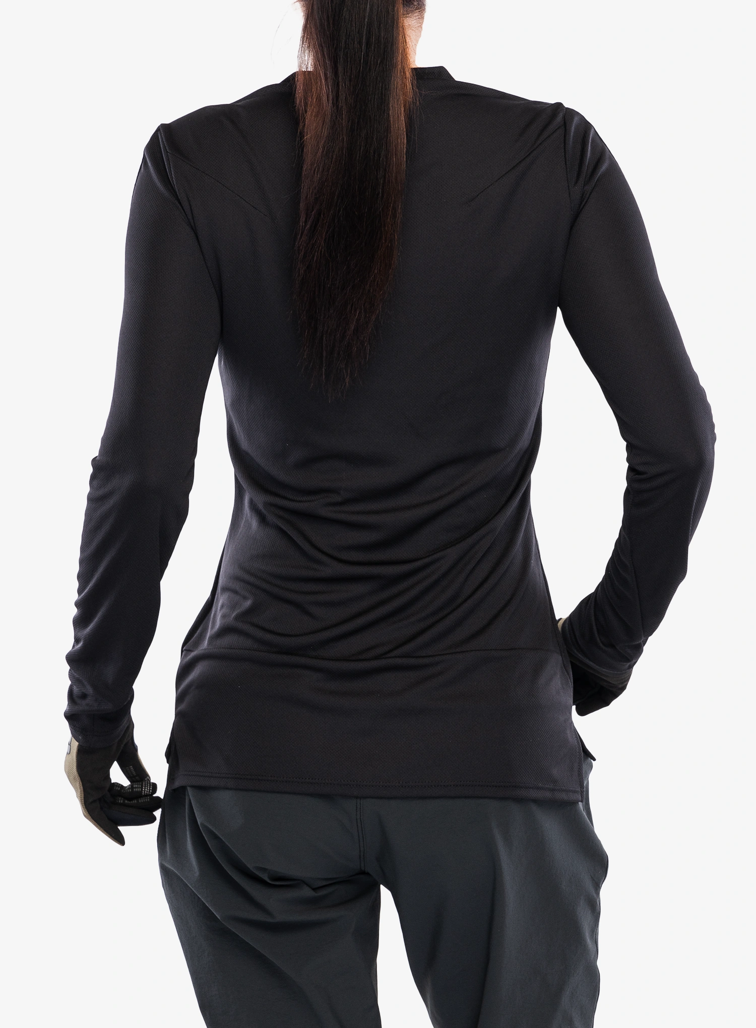 Radtrikot Damen Langarm Fox Ranger LS Jersey Fox Head - black/black