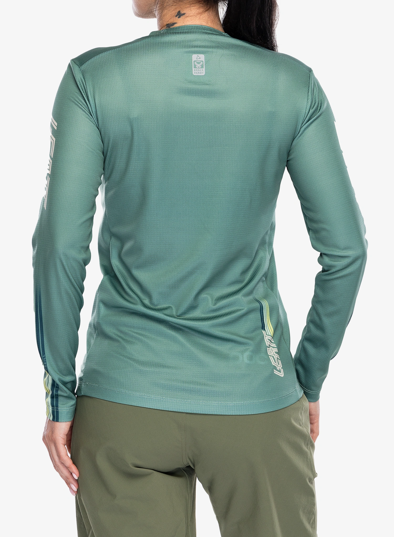 Radtrikot Damen Langarm Leatt Jersey MTB Enduro 4.0 - lagoon