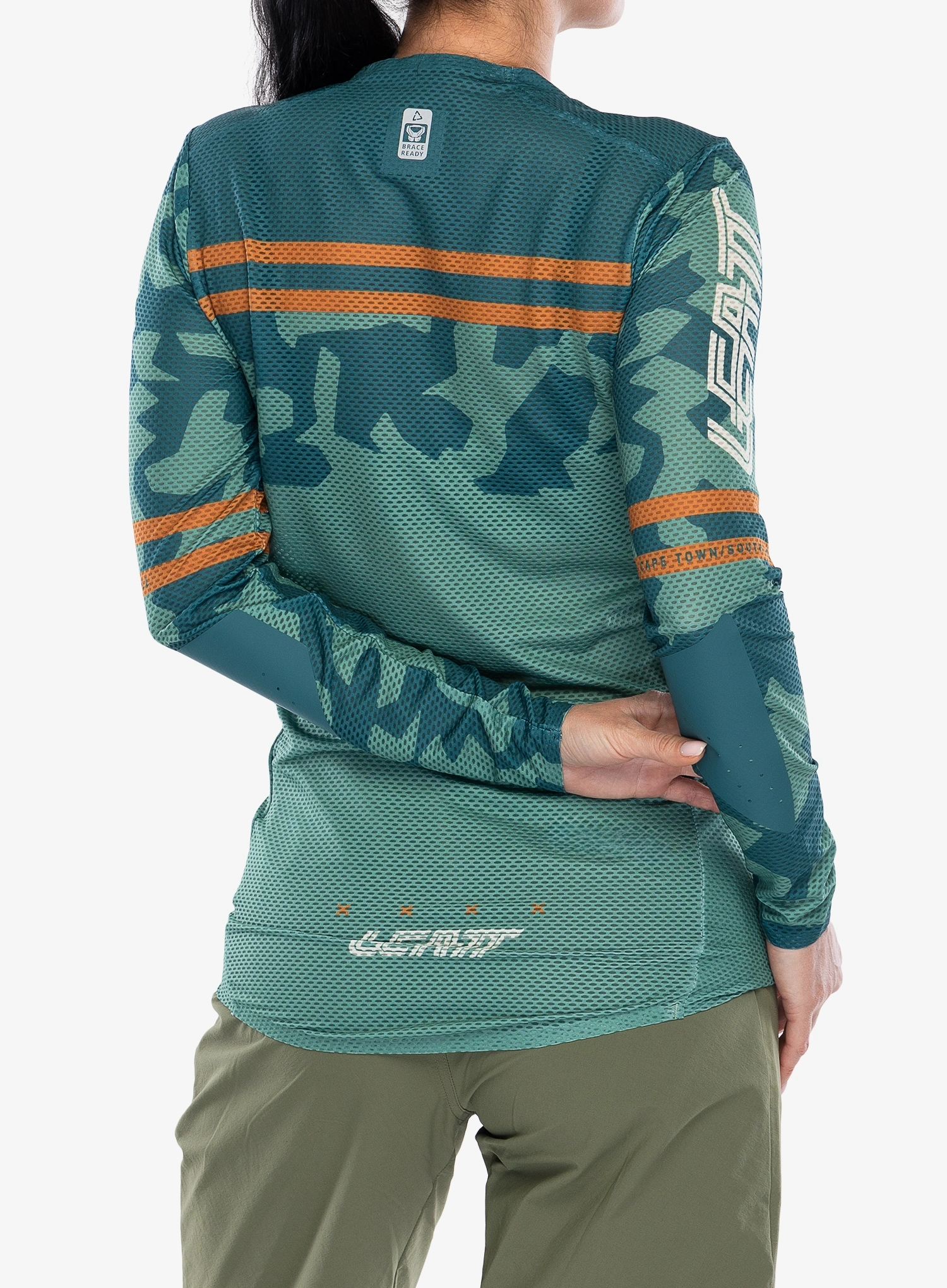 Radtrikot Damen Langarm Leatt Jersey MTB Gravity 4.0 - lagoon