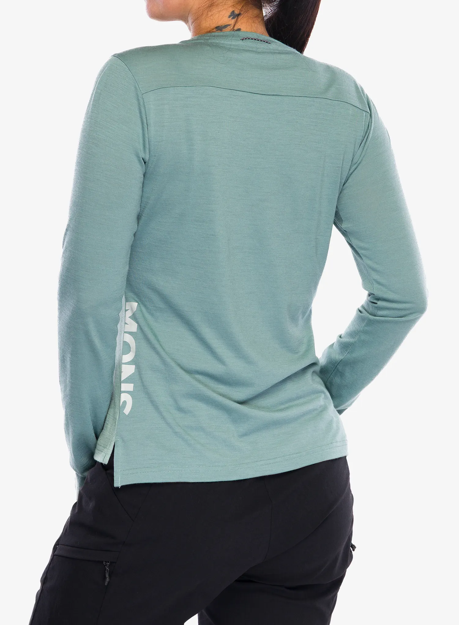 Radtrikot Damen Langarm Mons Royale Diversion Merino Bike Jersey Long Sleeve - dew/desert sage