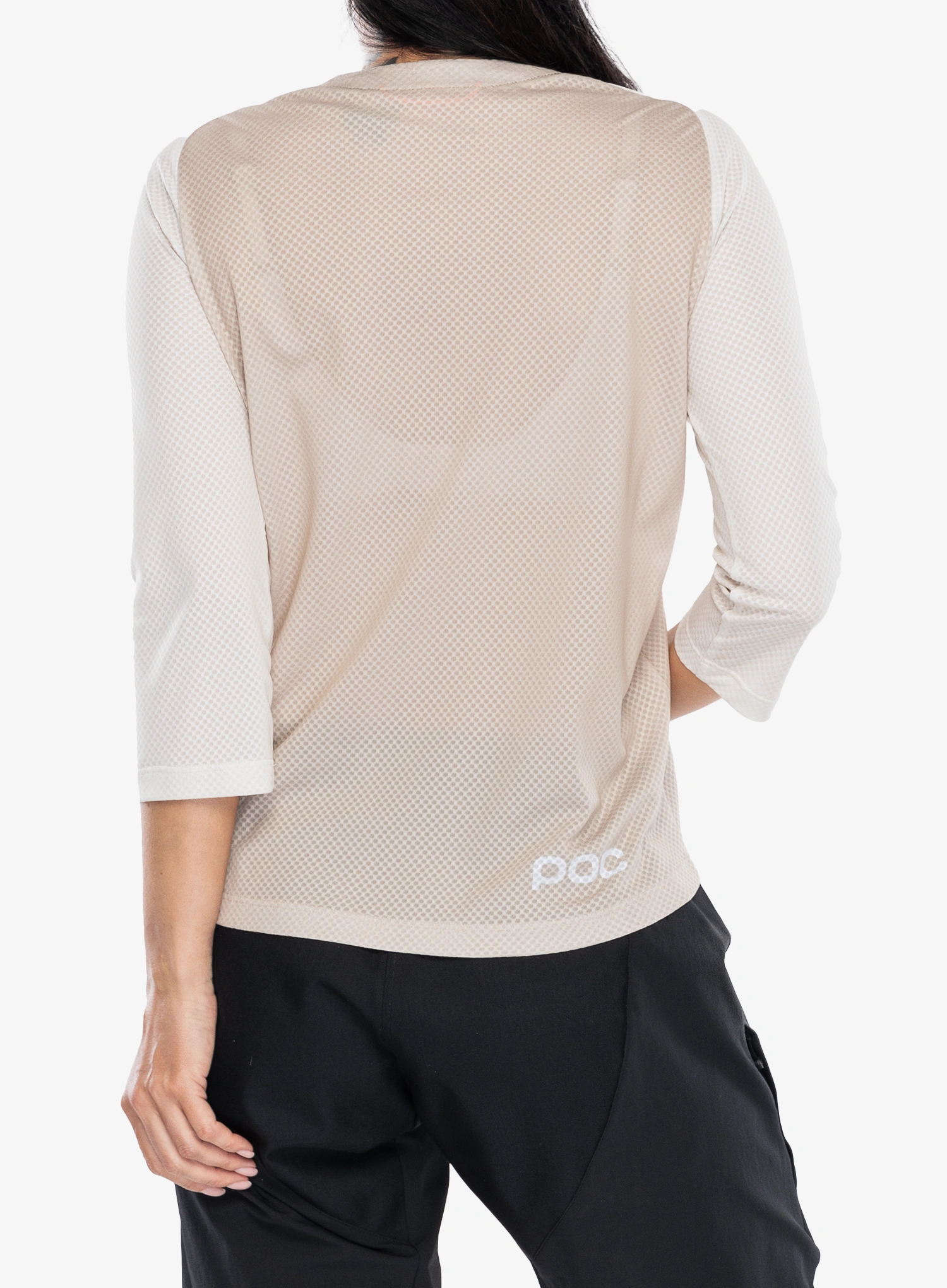 Radtrikot Damen Langarm POC Motion Air 3/4 Jersey - okenite off/white
