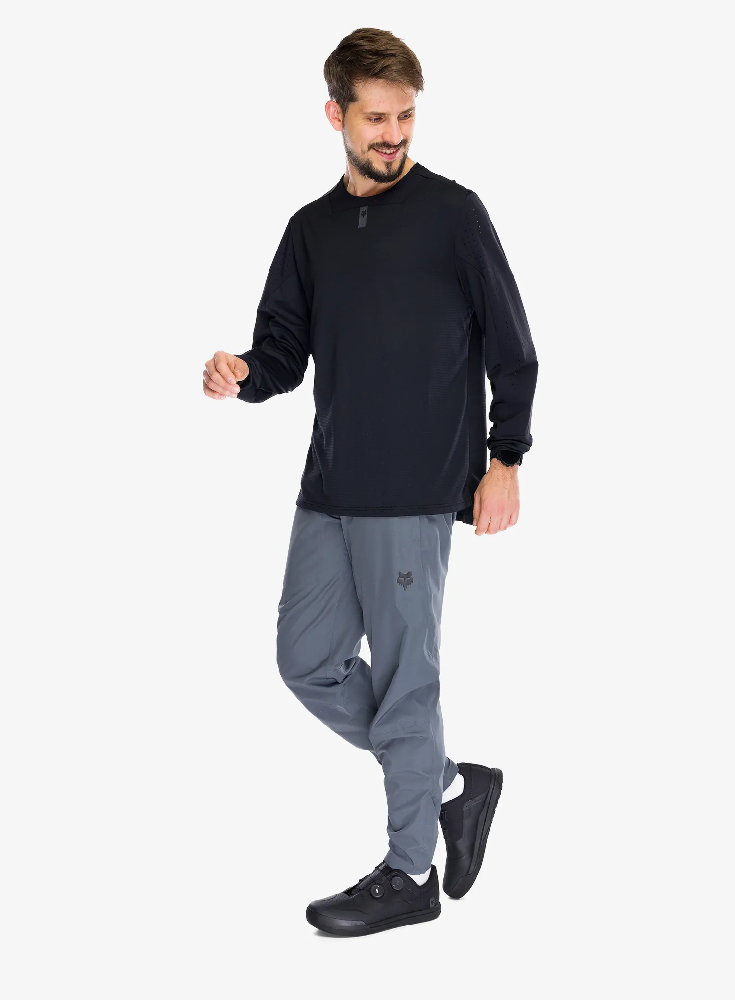 Radtrikot Langarm Fox Defend LS Jersey - black