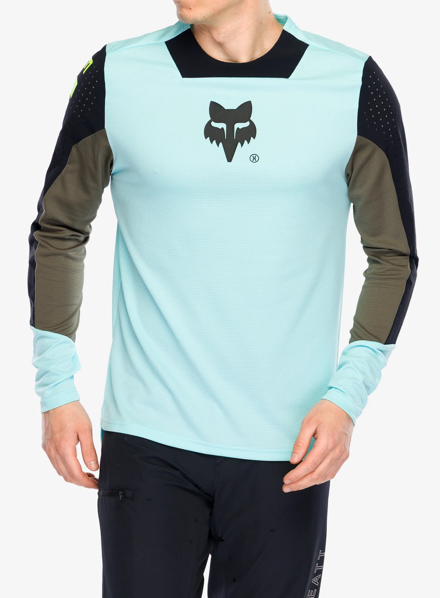 Radtrikot Langarm Fox Defend LS Jersey Elevated - light blue