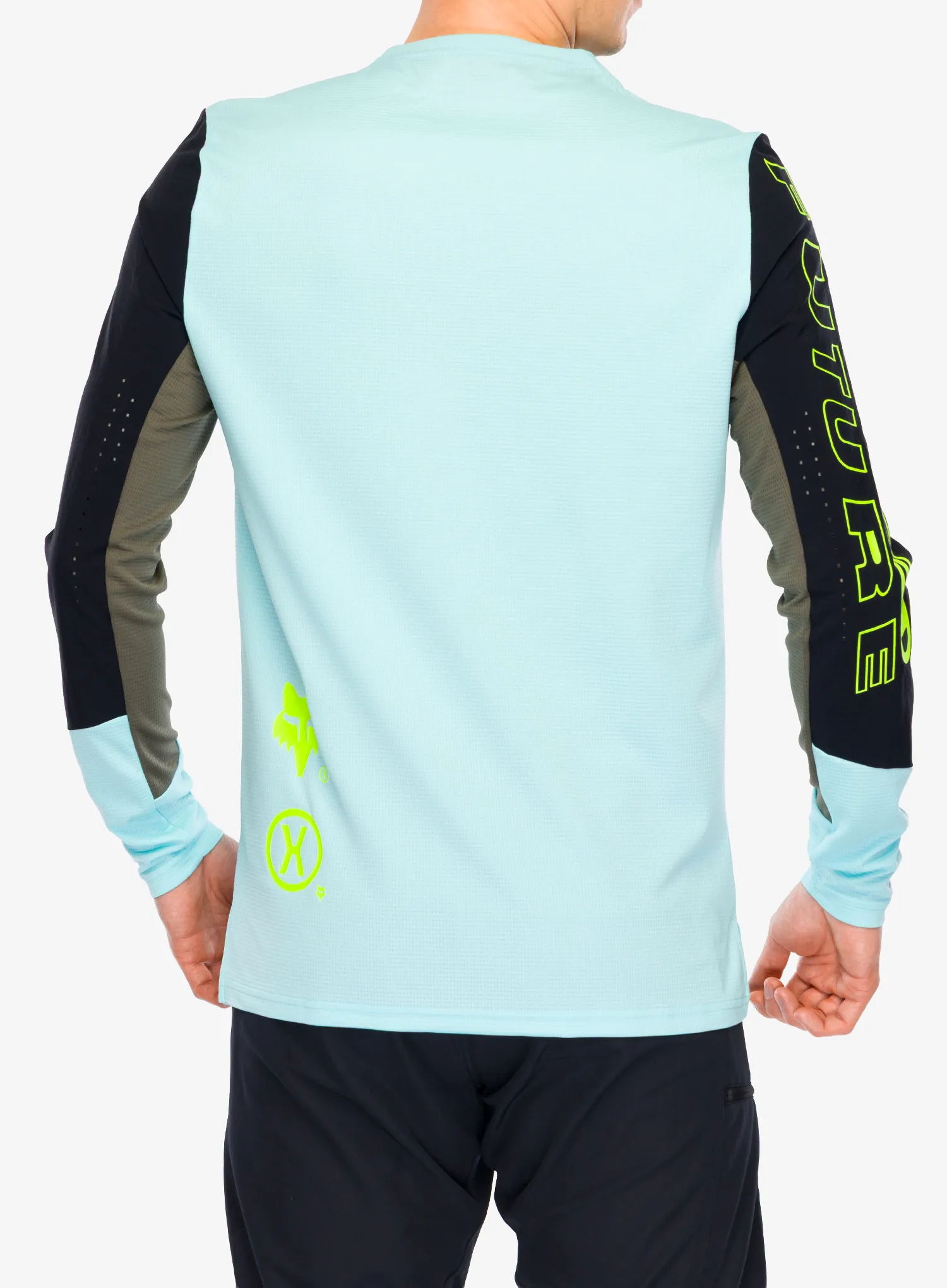 Radtrikot Langarm Fox Defend LS Jersey Elevated - light blue