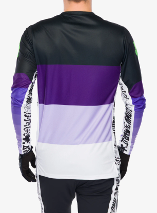 Radtrikot Langarm Fox Ranger LS Jersey Grid - black