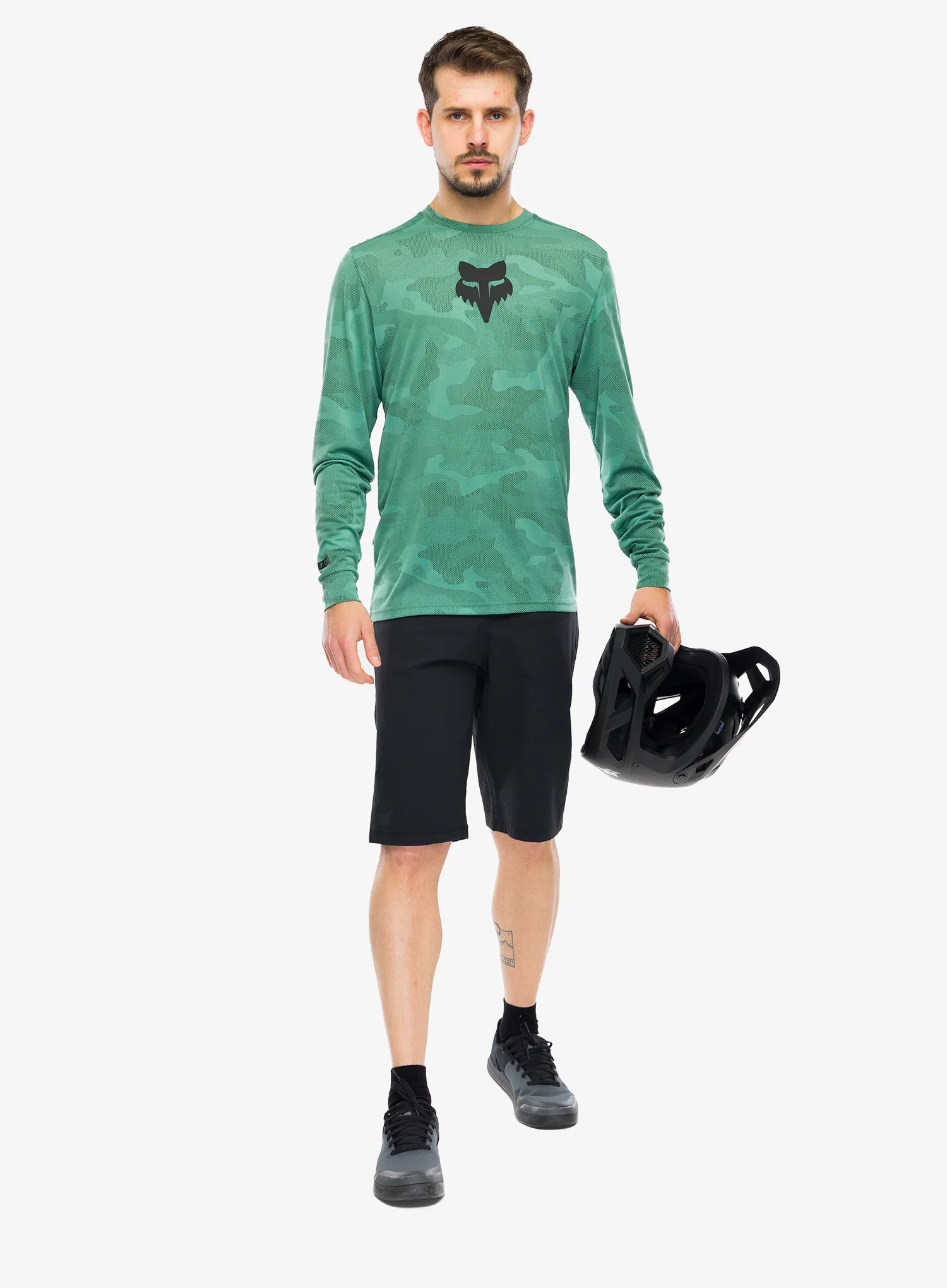 Radtrikot Langarm Fox Ranger Tru Dri LS Jersey - pine