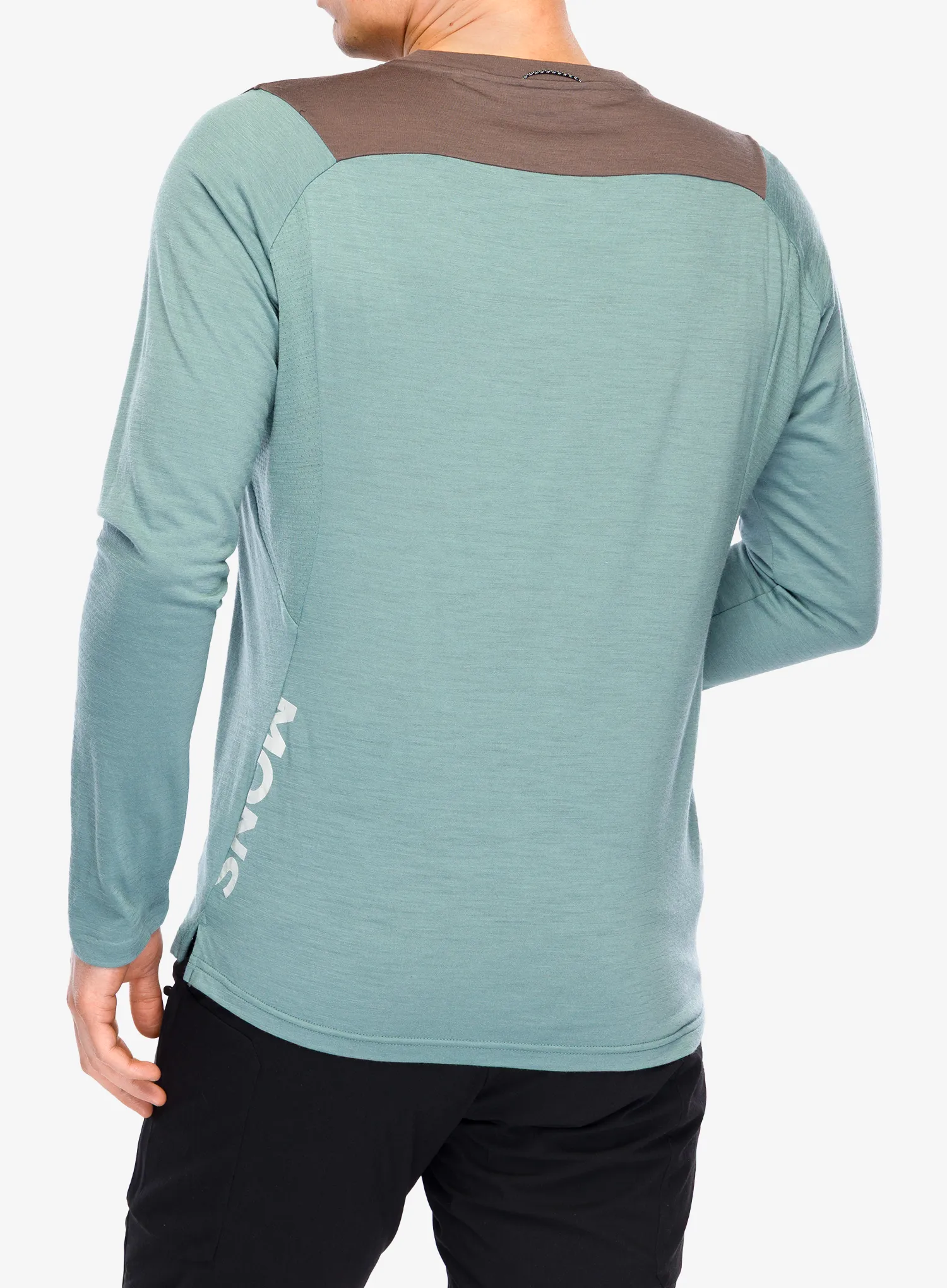 Radtrikot Langarm Mons Royale Diversion Merino Bike Jersey Long Sleeve - desert sage/iron