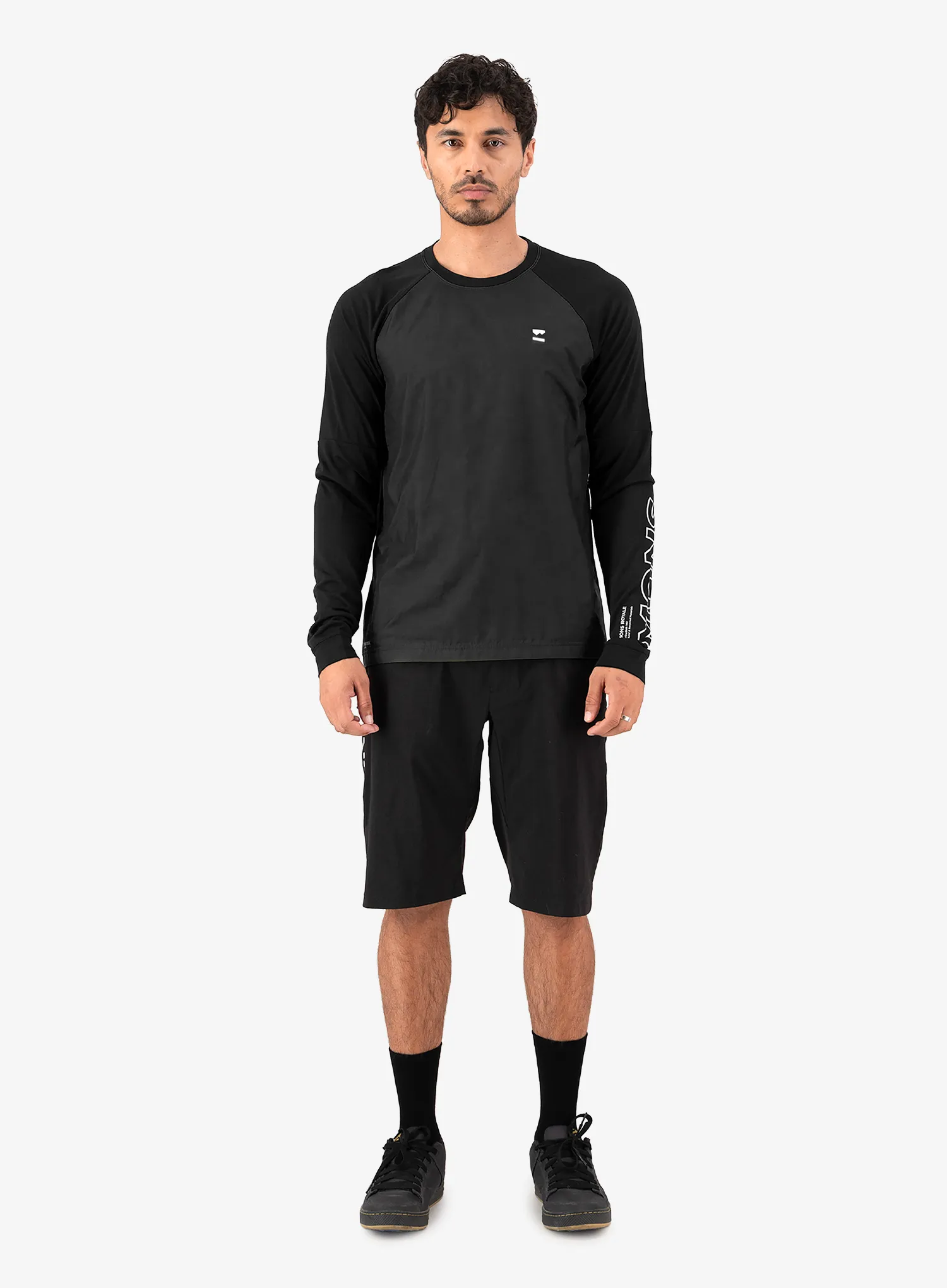 Radtrikot Langarm Mons Royale Tarn Merino Bike Wind Jersey - black