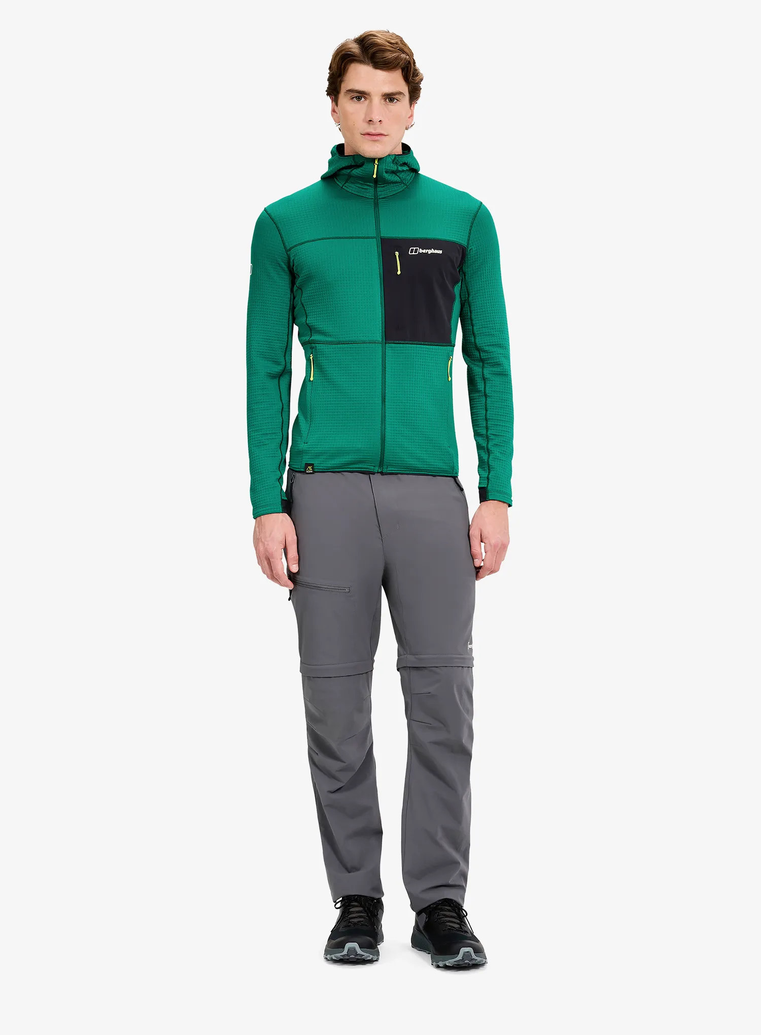 Pullover mit Reißverschluss Berghaus Ridge-Hiker Hoody - meadow green/jet black