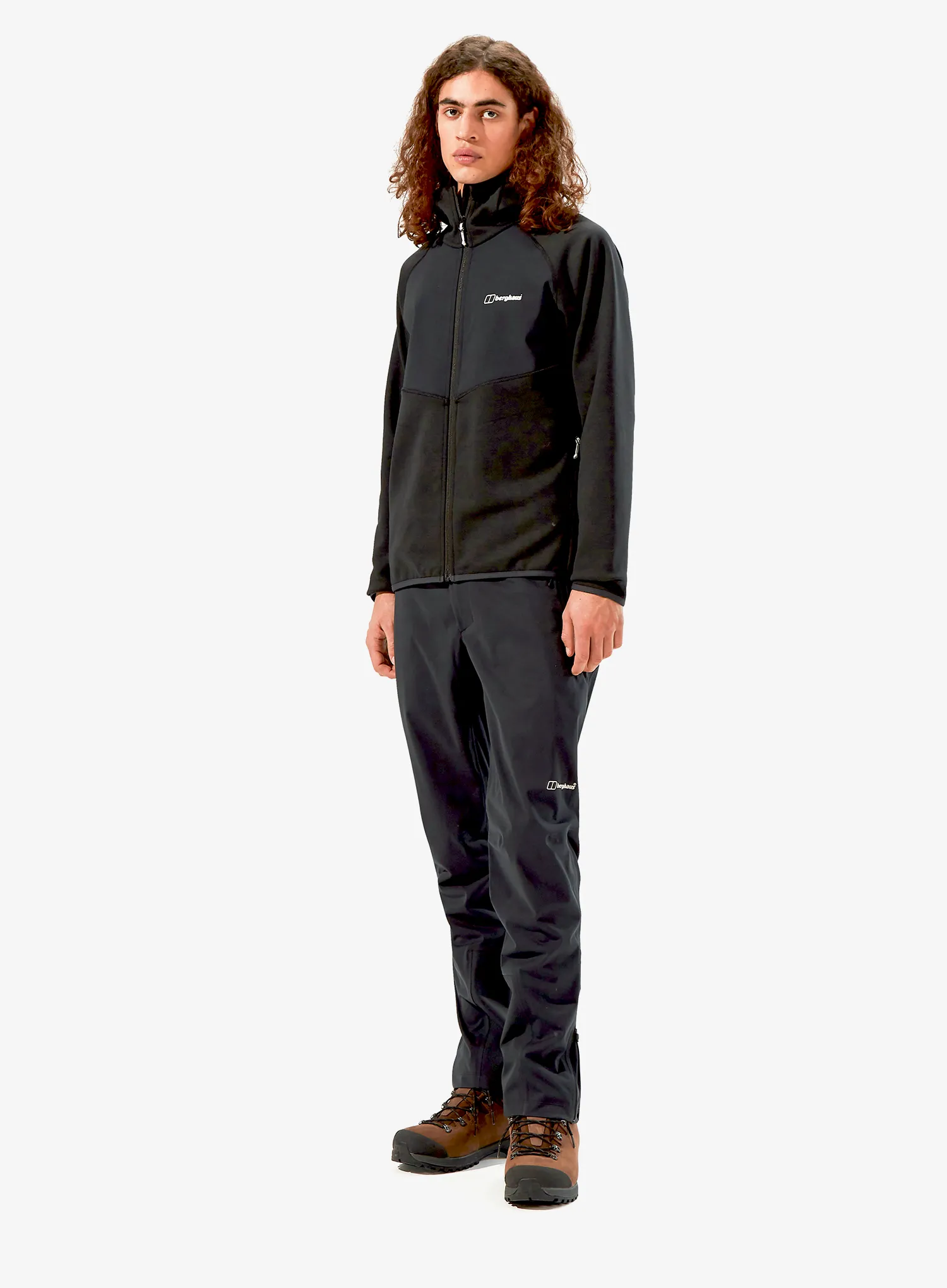 Pullover mit Reißverschluss Berghaus Trawden Jacket - black/black