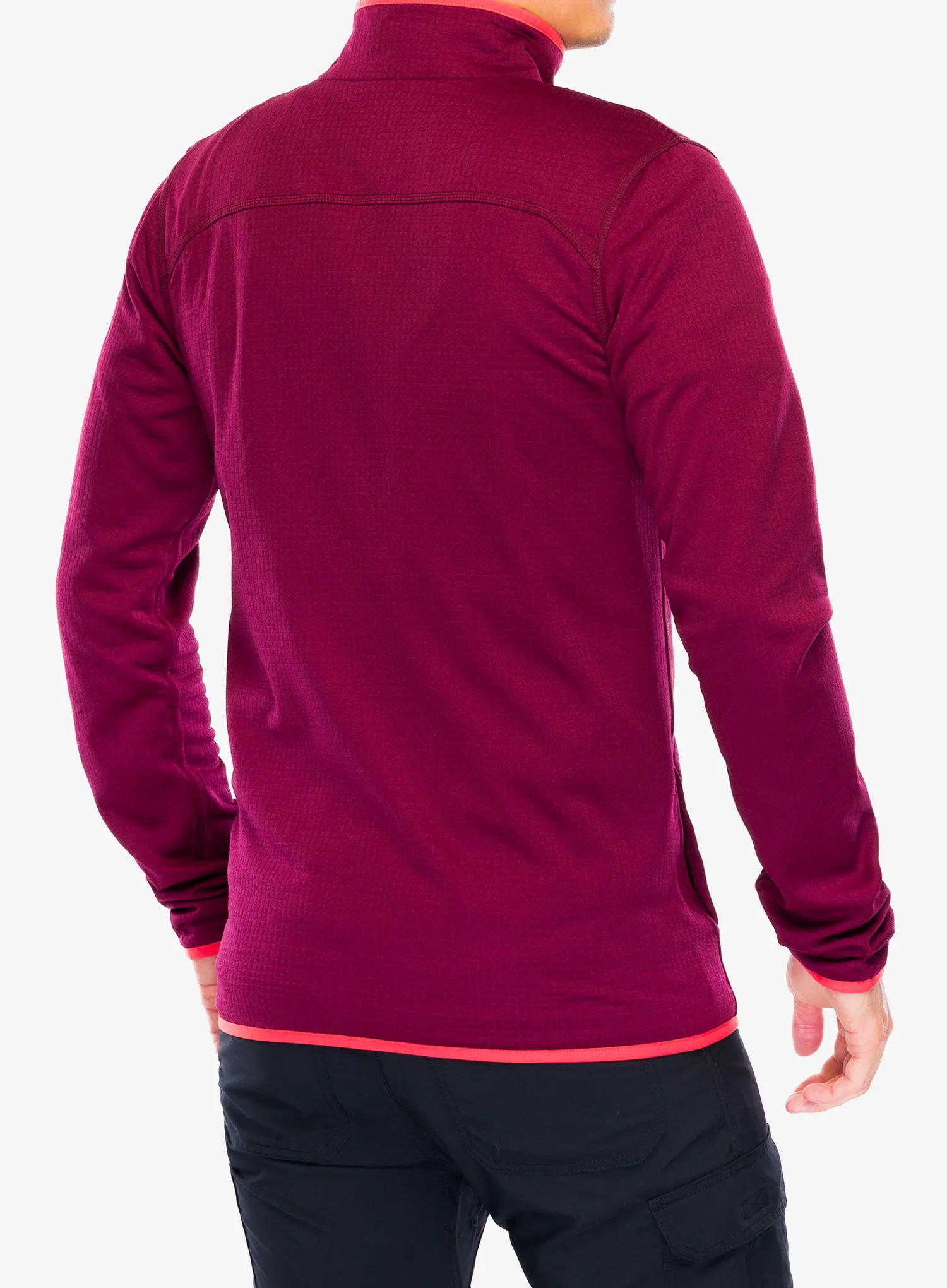 Pullover mit Reißverschluss Columbia Essential Hike Grid Fleece Full Zip - rich wine