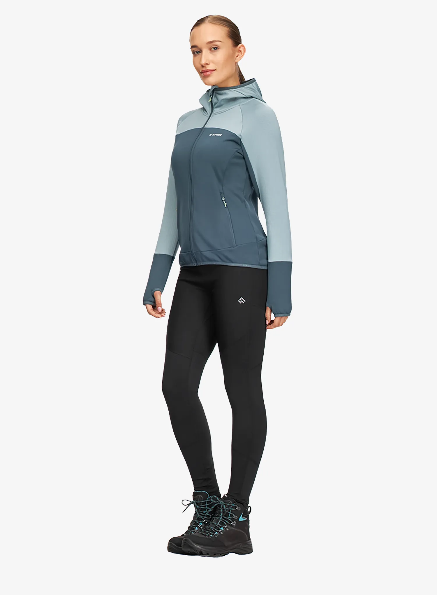 Pullover mit Reißverschluss Damen Alpinus UBA - dark sage green