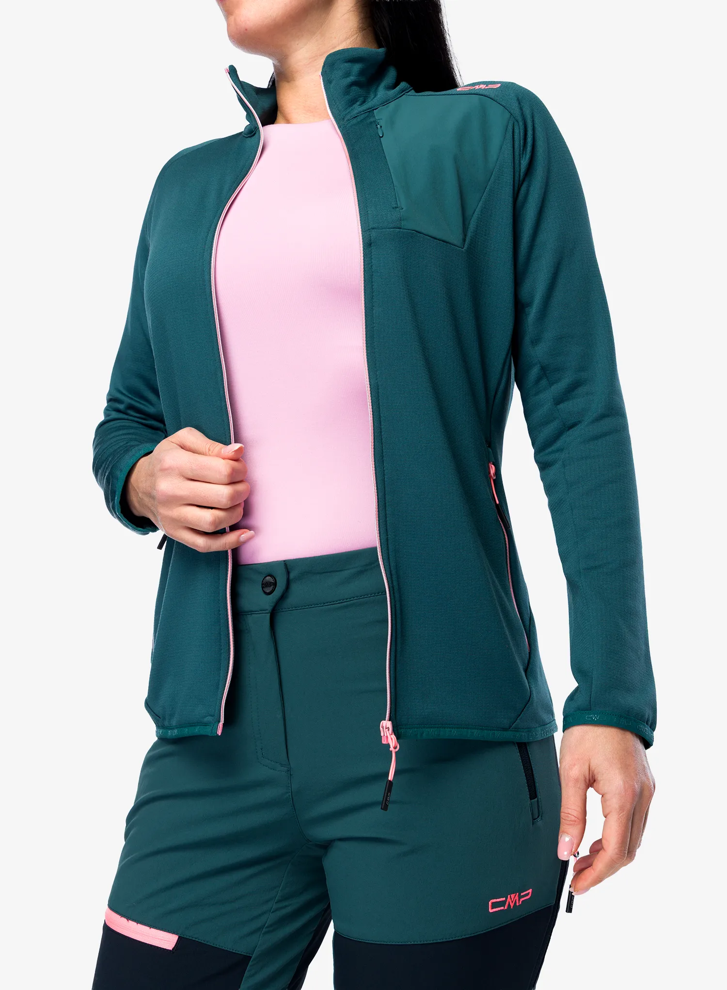Pullover mit Reißverschluss Damen CMP Zyphera - trek green