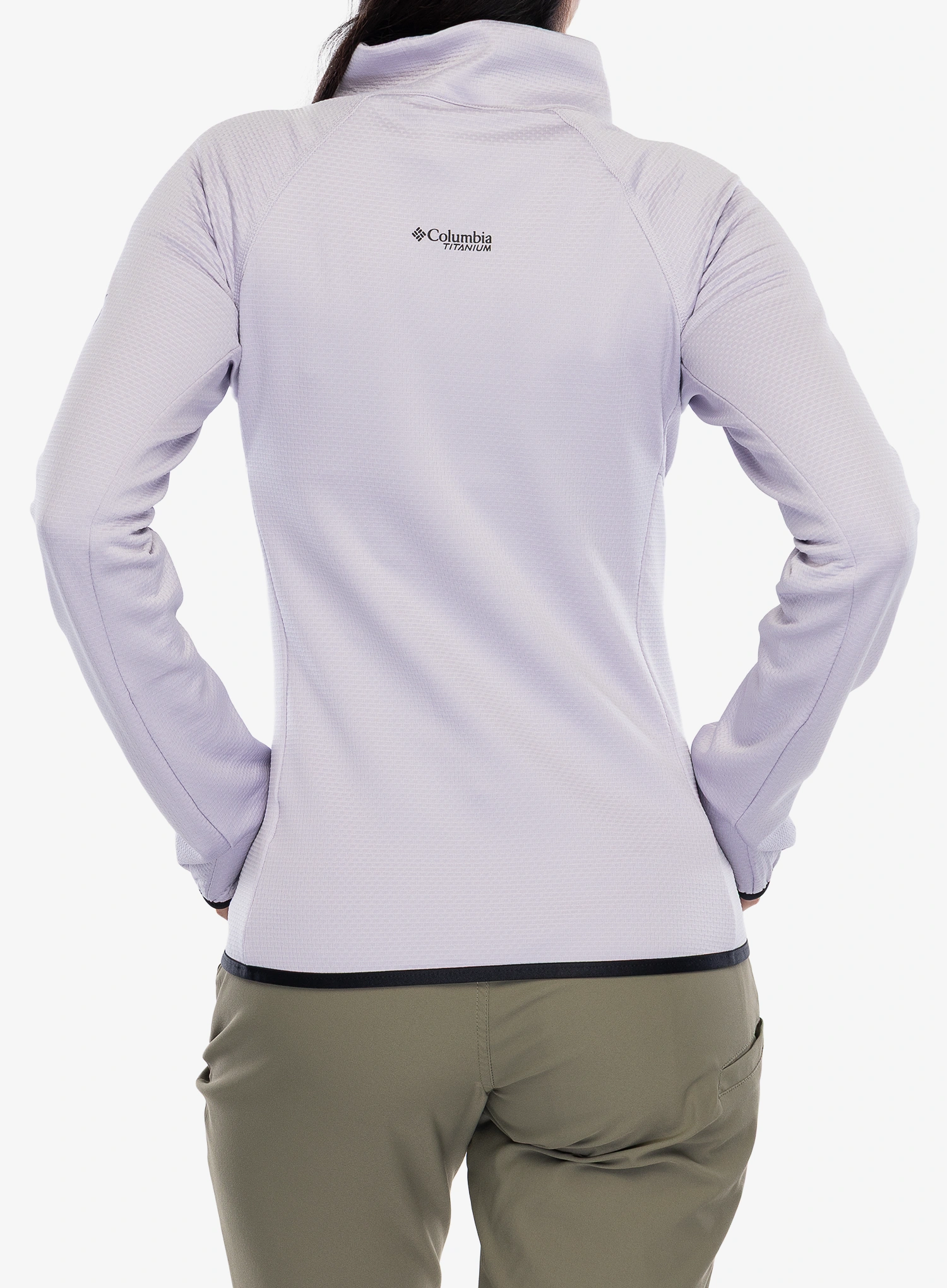 Pullover mit Reißverschluss Damen Columbia Triple Canyon Grid Fleece Full Zip - lavender pearl/black