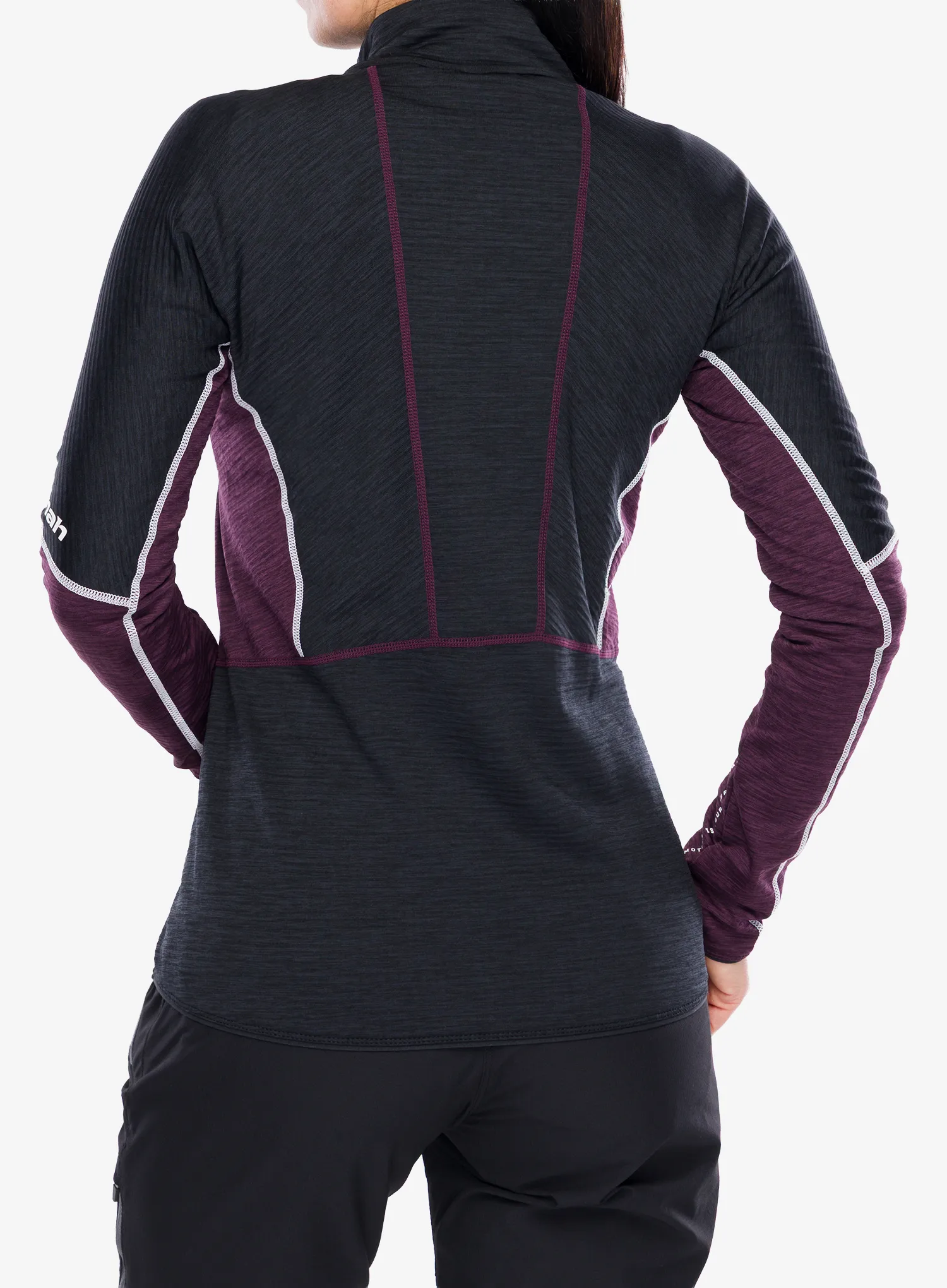 Pullover mit Reißverschluss Damen Hannah Meda - prune purple mel