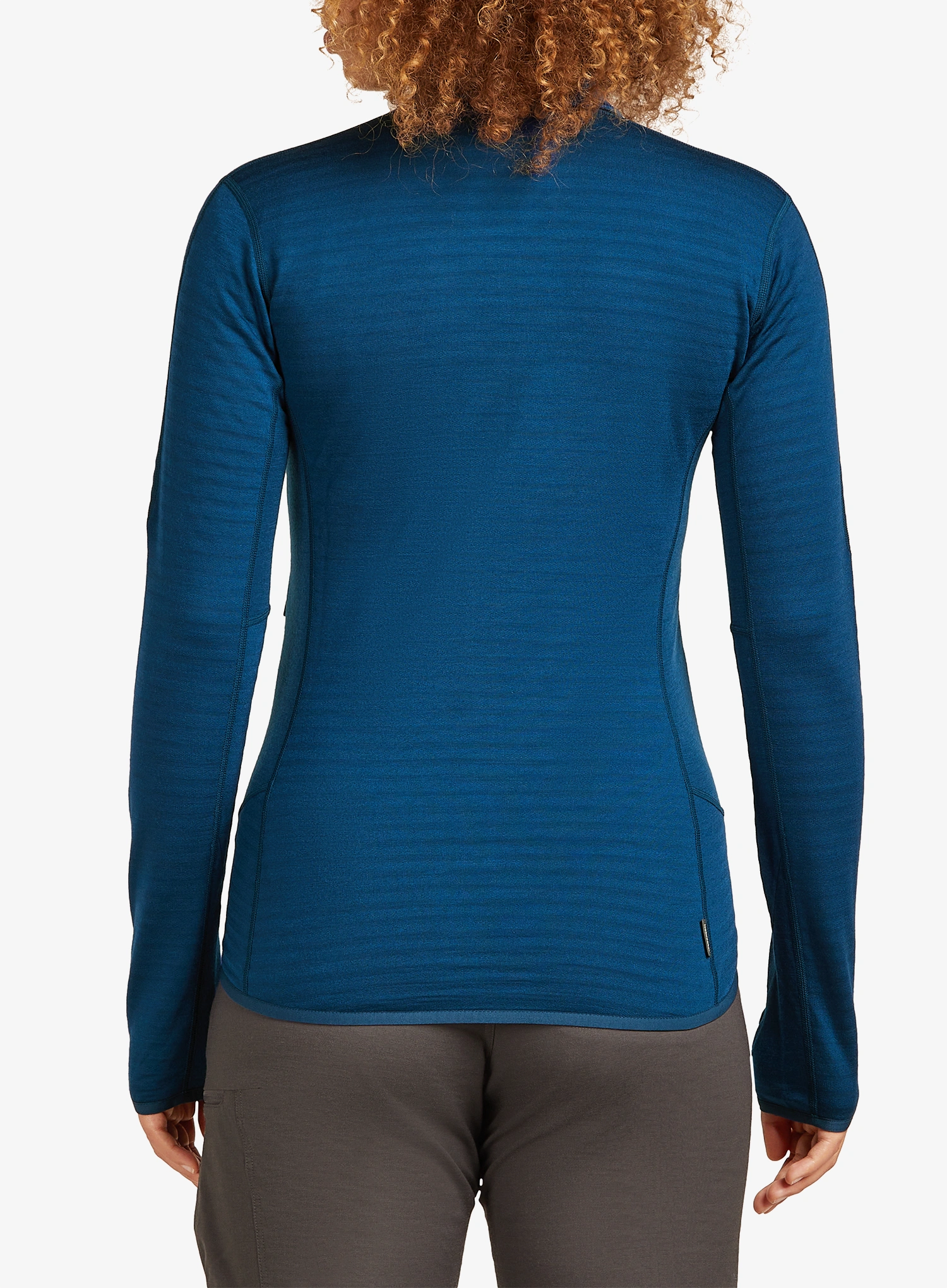 Pullover mit Reißverschluss Damen Icebreaker Merino Blend 300 RealFleece Descender LS Zip - atlantis