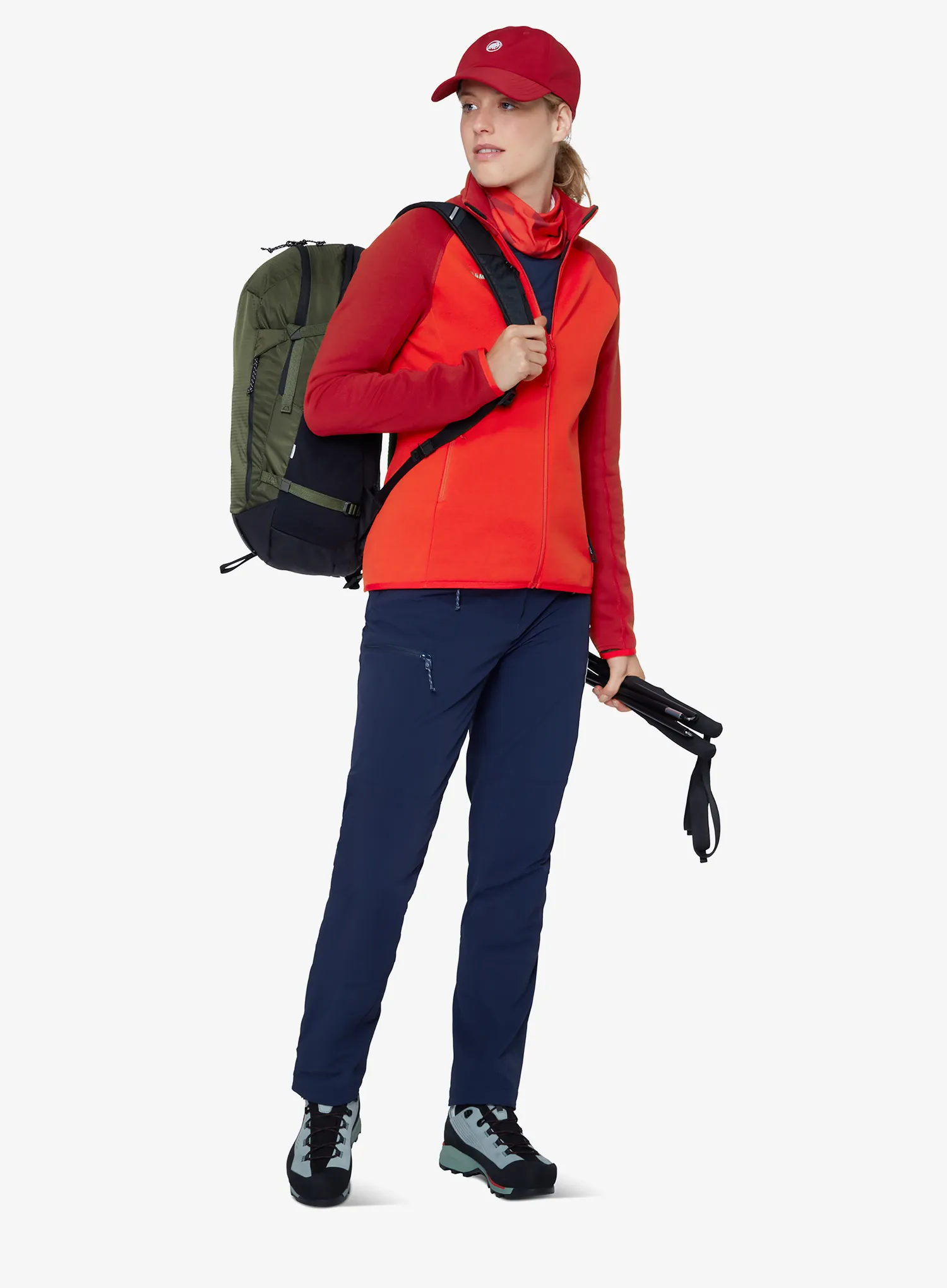 Pullover mit Reißverschluss Damen Mammut Aconcagua ML Jkt - red/dark red
