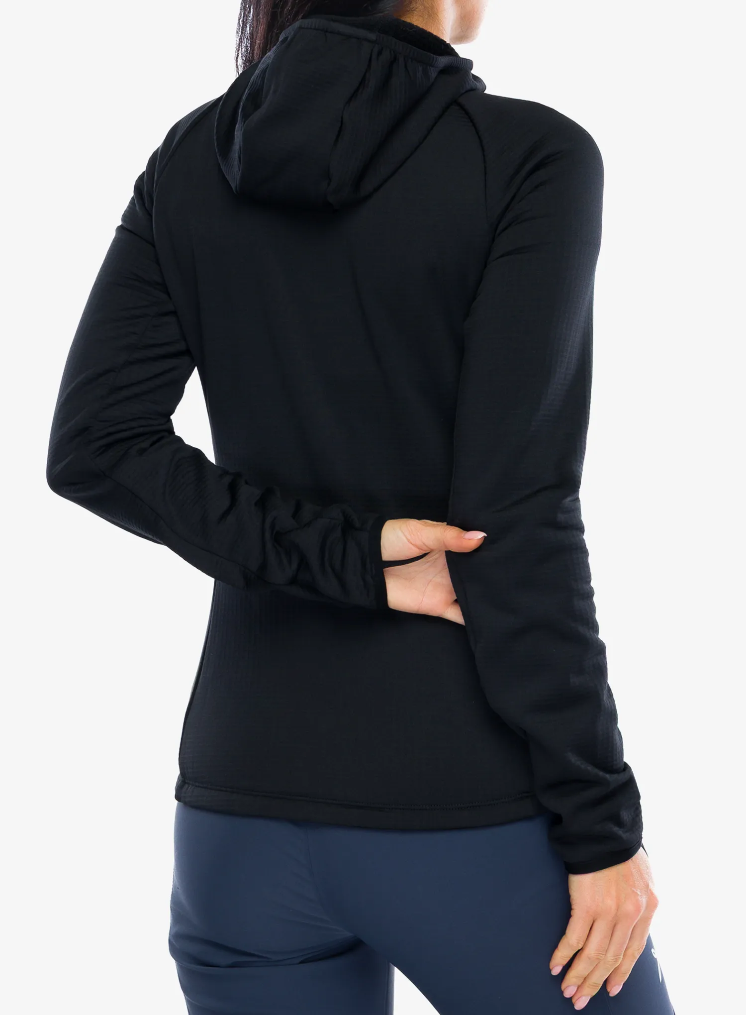 Pullover mit Reißverschluss Damen Montura Fadis Grid Hooded Maglia - black/black