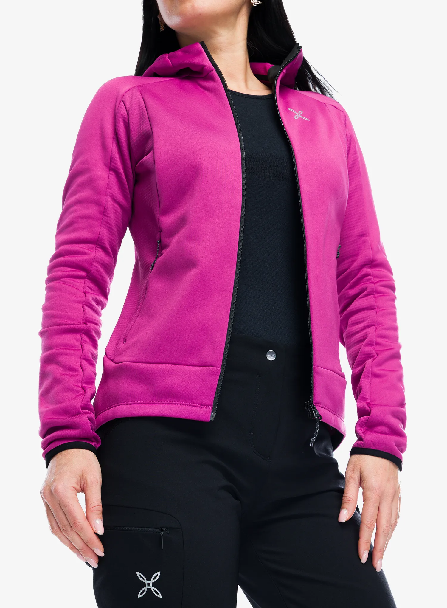 Pullover mit Reißverschluss Damen Montura Pulse Hooded Maglia - baton rouge