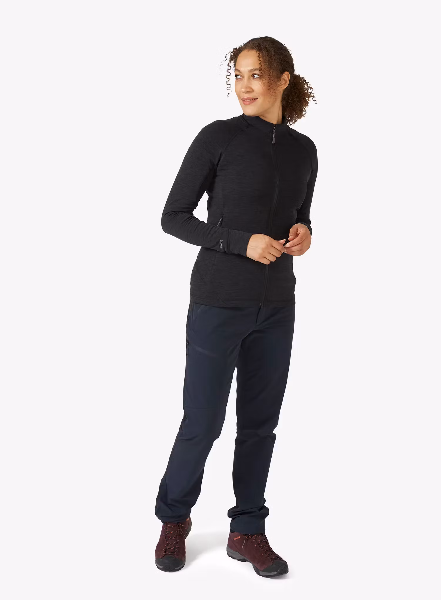 Pullover mit Reißverschluss Damen Rab Nexus Jacket - black