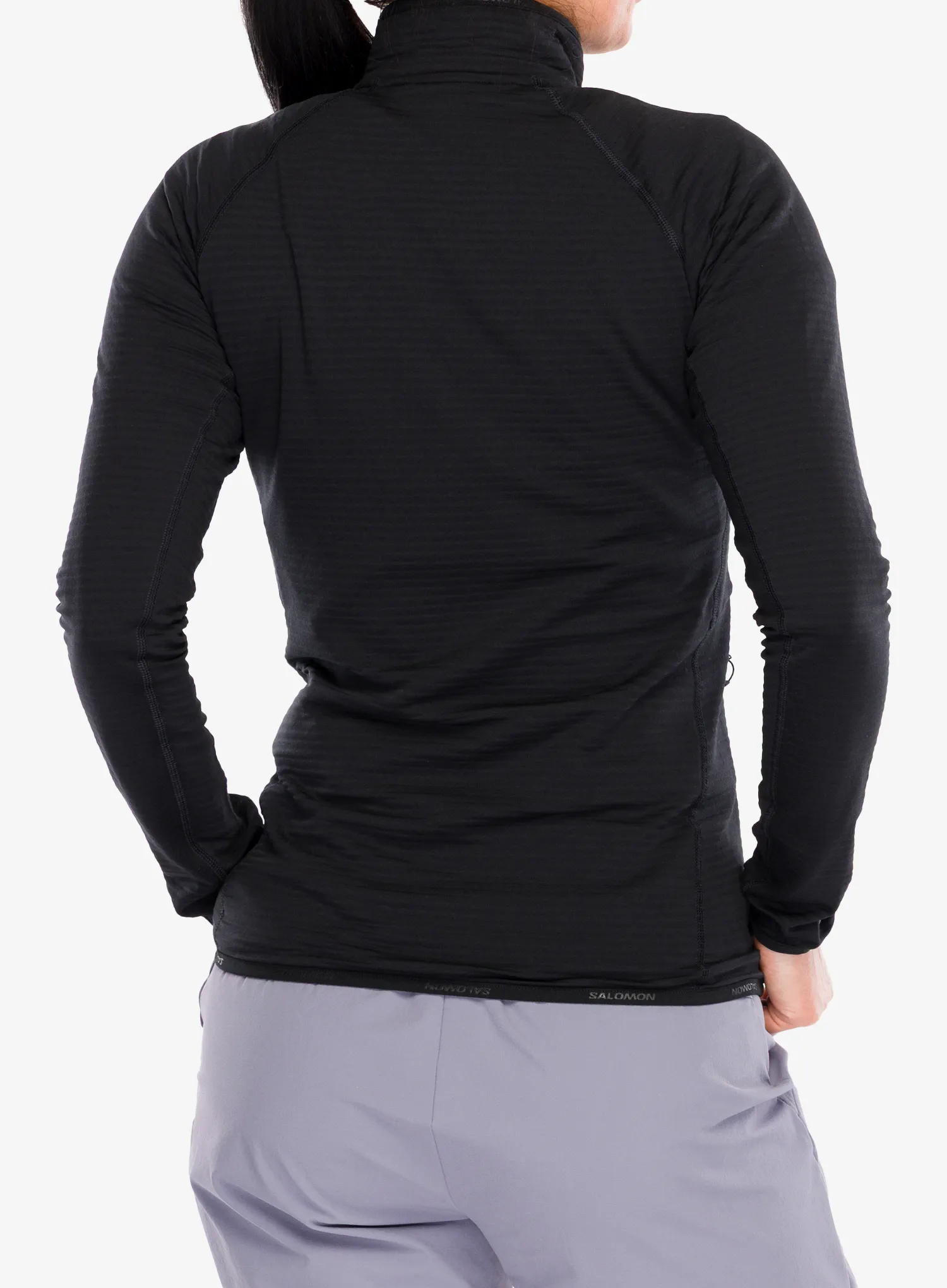 Pullover mit Reißverschluss Damen Salomon Essential Lightwarm FZ - deep black/black