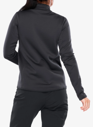 Pullover mit Reißverschluss Damen Salomon Sntial Midfleece FZ - deep black