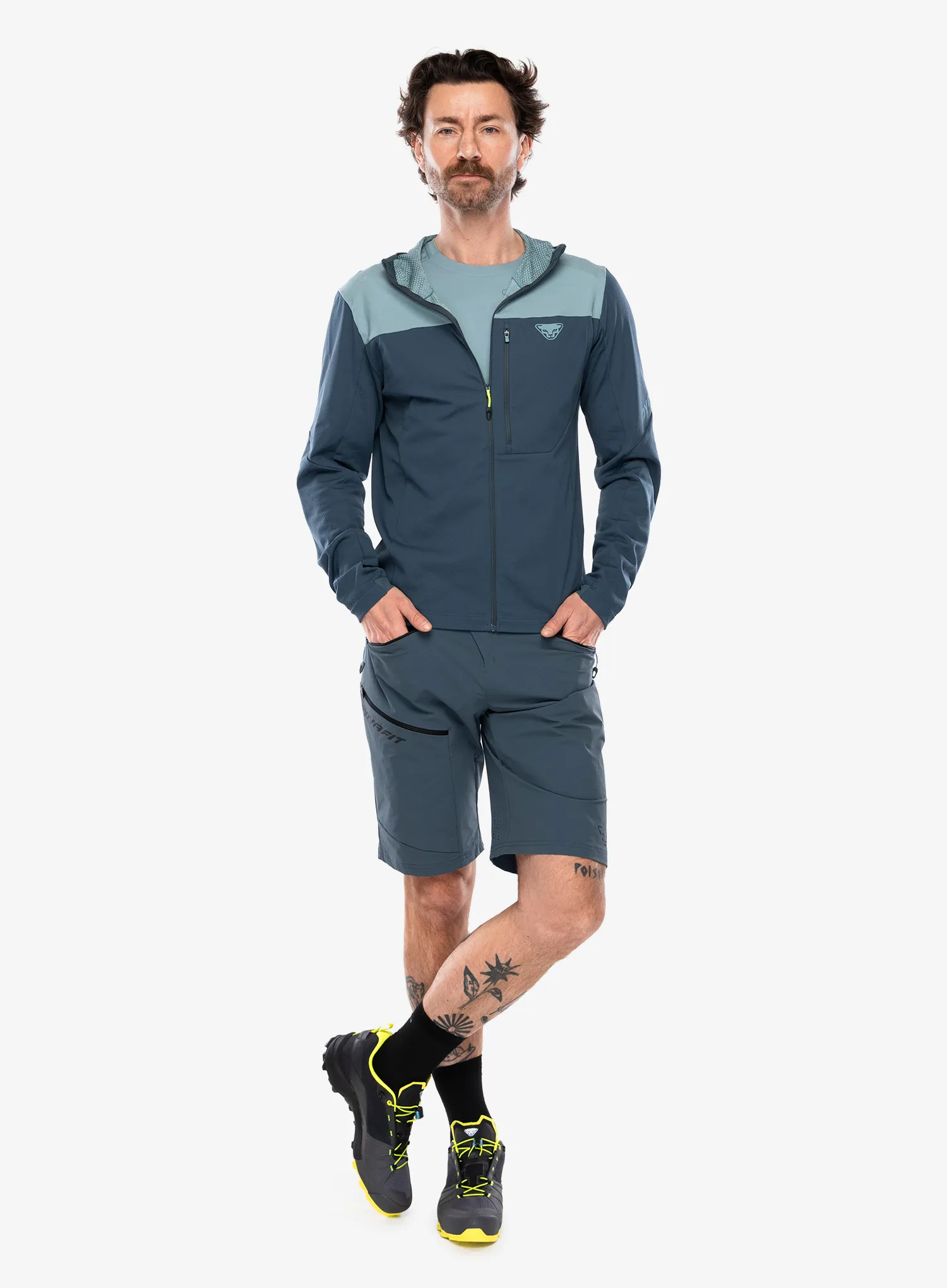 Pullover mit Reißverschluss Dynafit Traverse Thermal Hooded Jacket - smoke blue