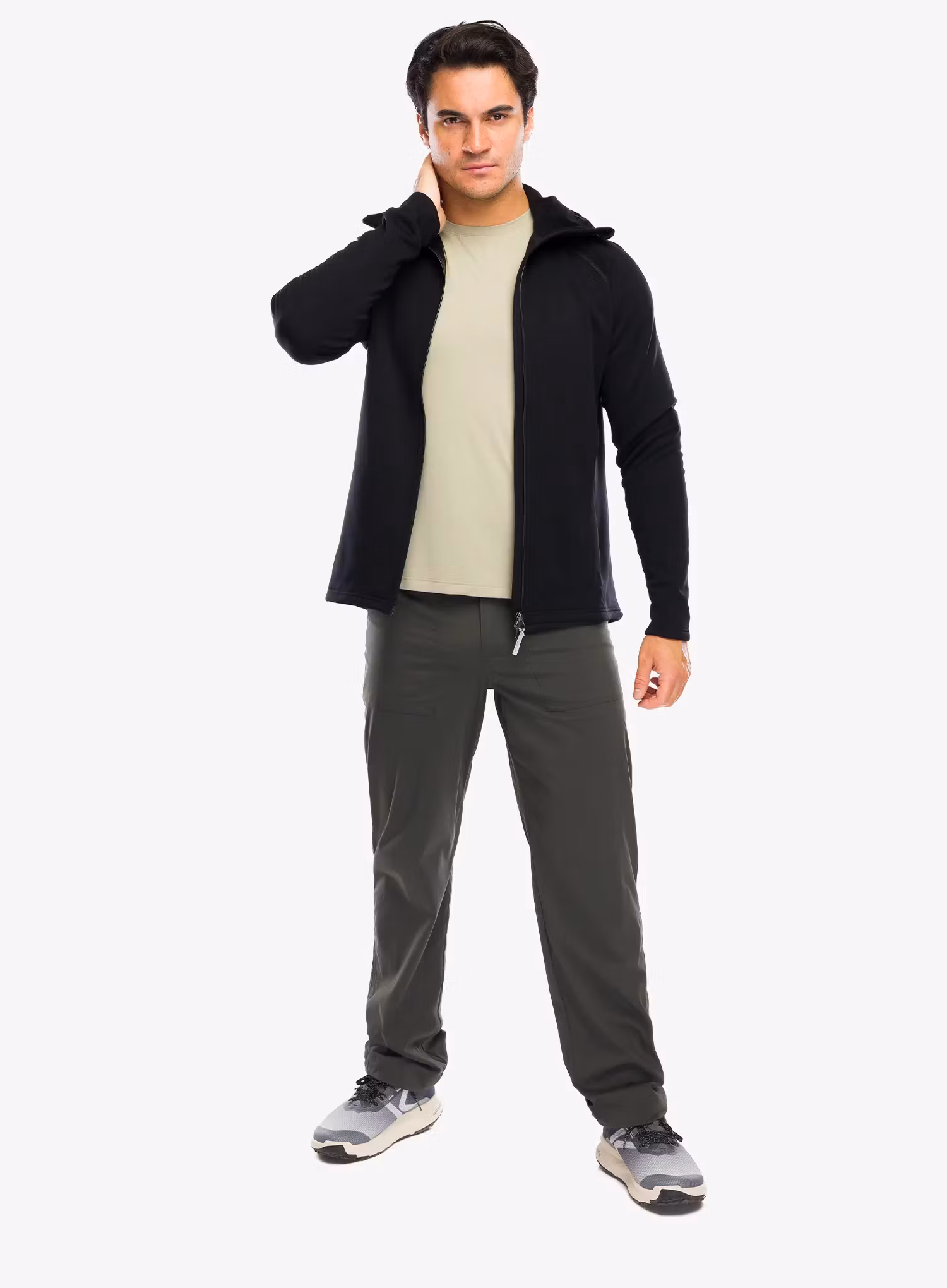 Pullover mit Reißverschluss Houdini Power Up Houdi - true black