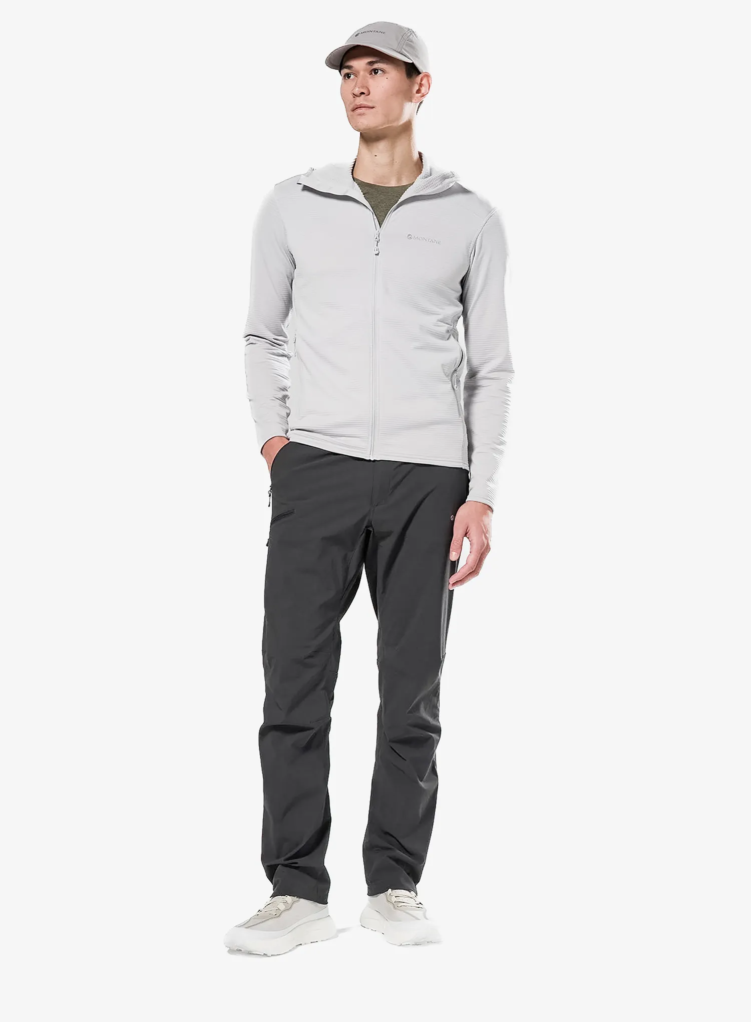 Pullover mit Reißverschluss Montane Protium Lite Hoodie - platinum