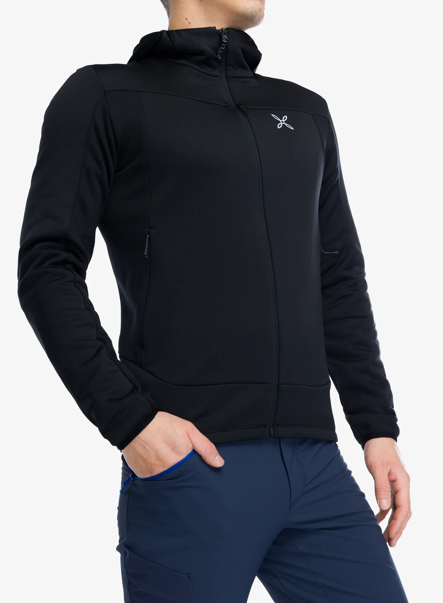 Pullover mit Reißverschluss Montura Pulse Hooded Maglia - black