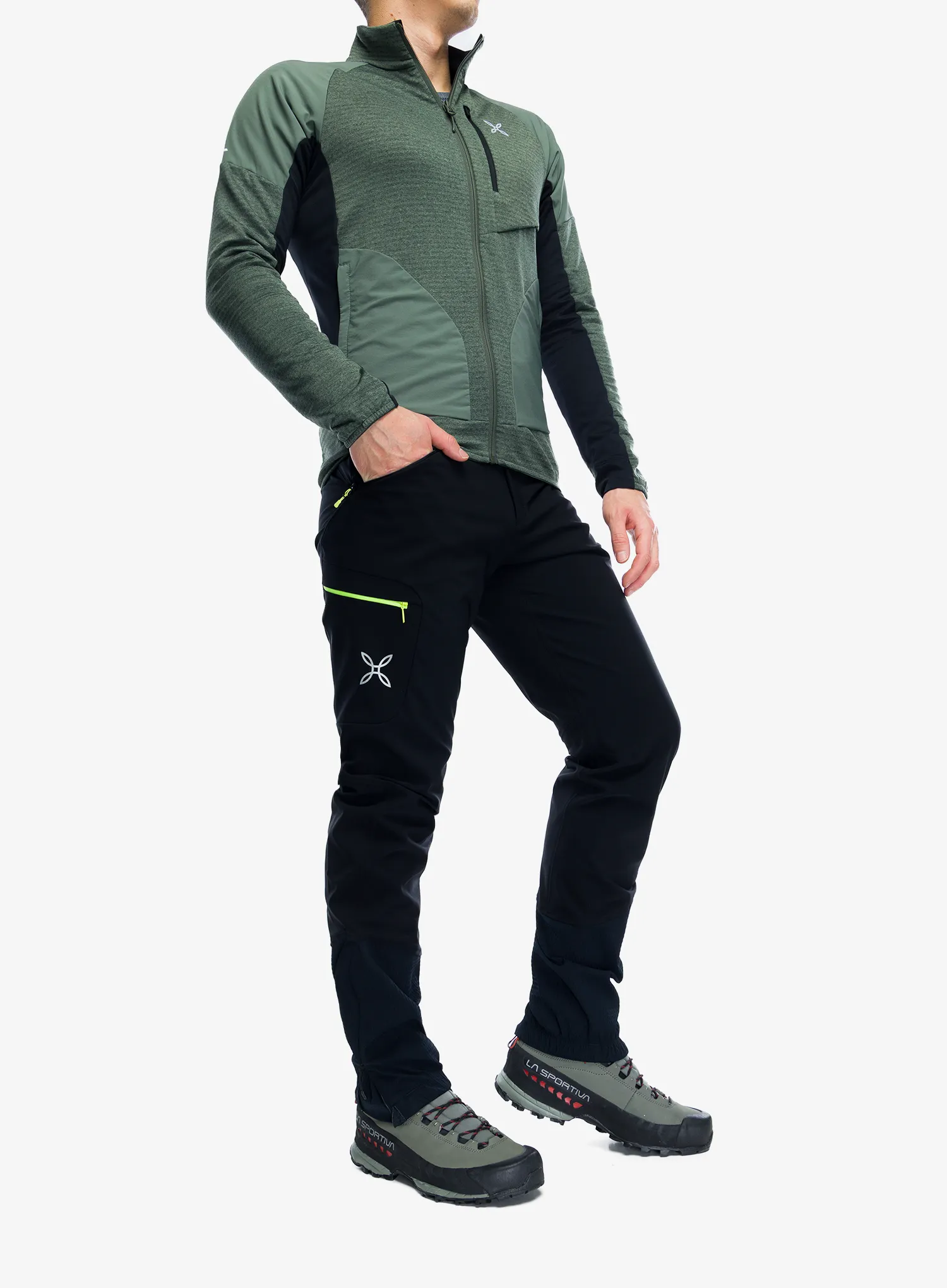 Pullover mit Reißverschluss Montura Thermal Grid 2 Maglia - sage green