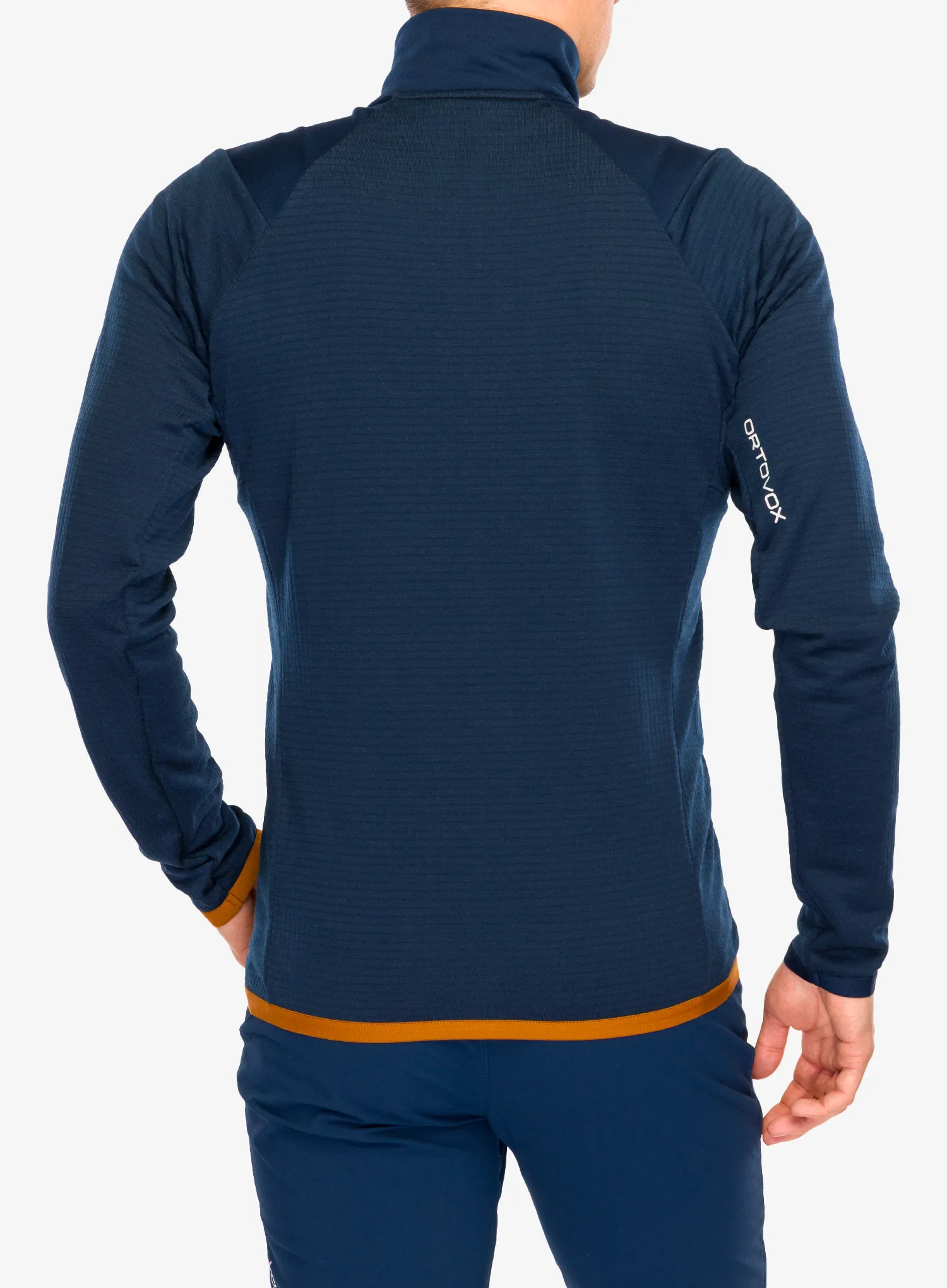 Pullover mit Reißverschluss Ortovox Fleece Grid Jacket - deep ocean