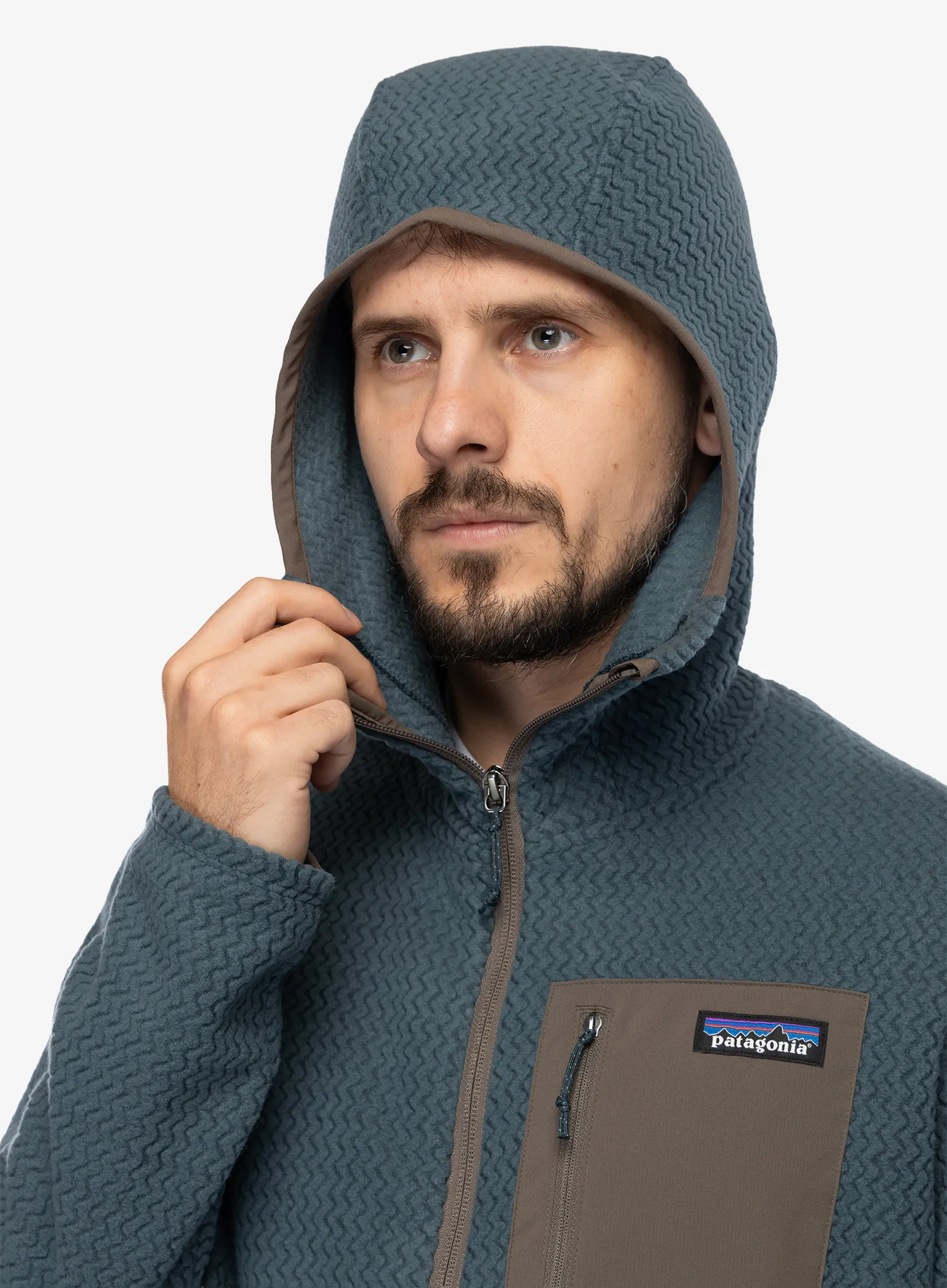 Pullover mit Reißverschluss Patagonia R1 Air Full-Zip Hoody - summit blue