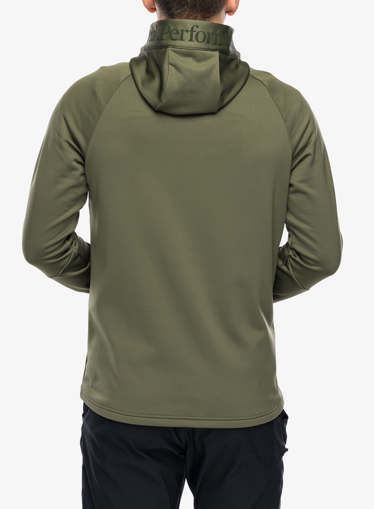 Pullover mit Reißverschluss Peak Performance Rider Essentials Zip Hood - pine needle/pine needle