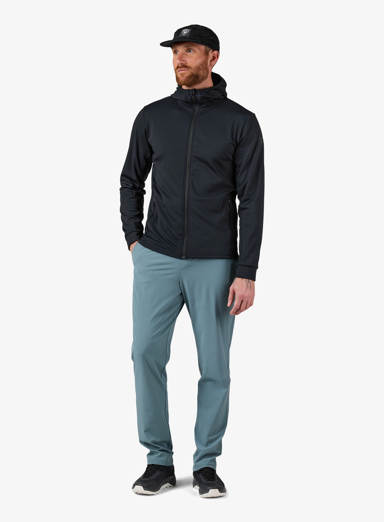 Pullover mit Reißverschluss Rossignol Mid Layer Full-Zip Hoodie - black
