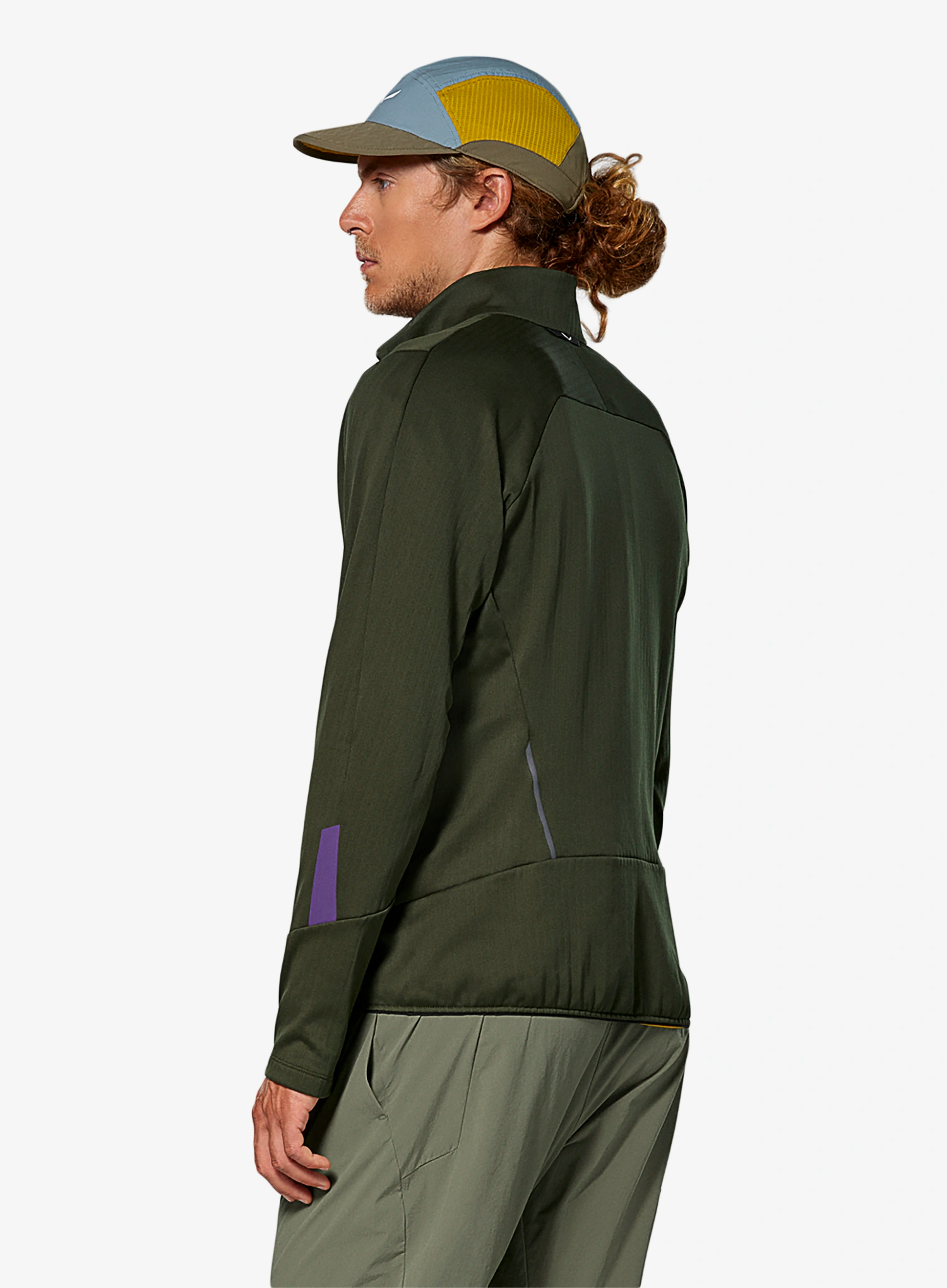 Pullover mit Reißverschluss Salewa Pedroc PL 3 Jacket - dark olive