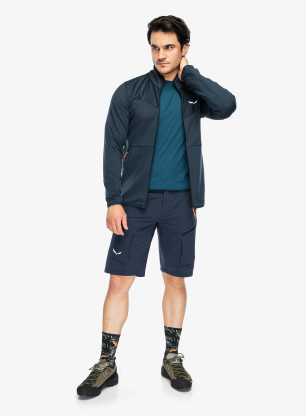 Pullover mit Reißverschluss Salewa Puez Cammino PL Jacket - blueberry