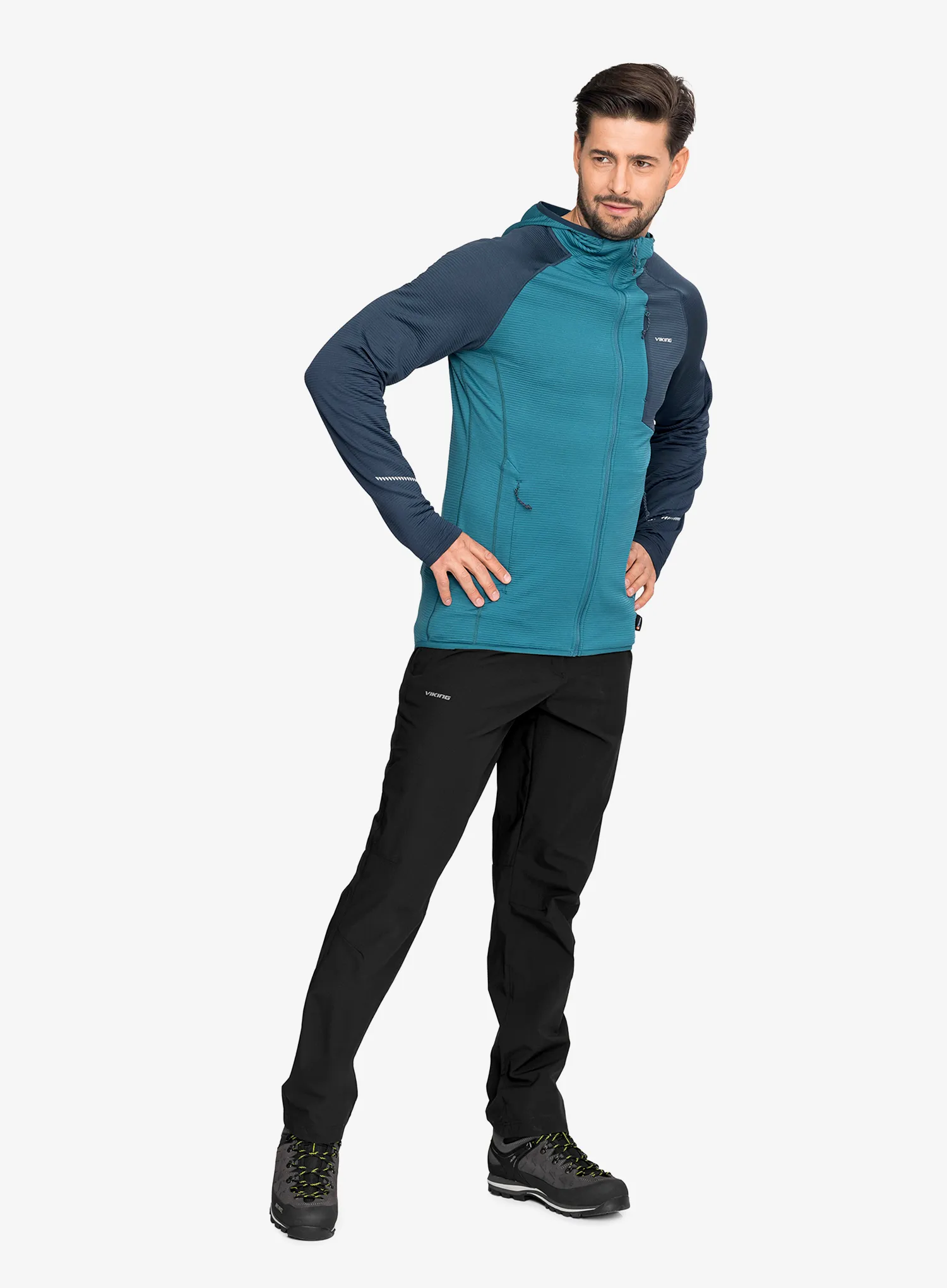 Pullover mit Reißverschluss Viking Birger Hoodie - blue/navy