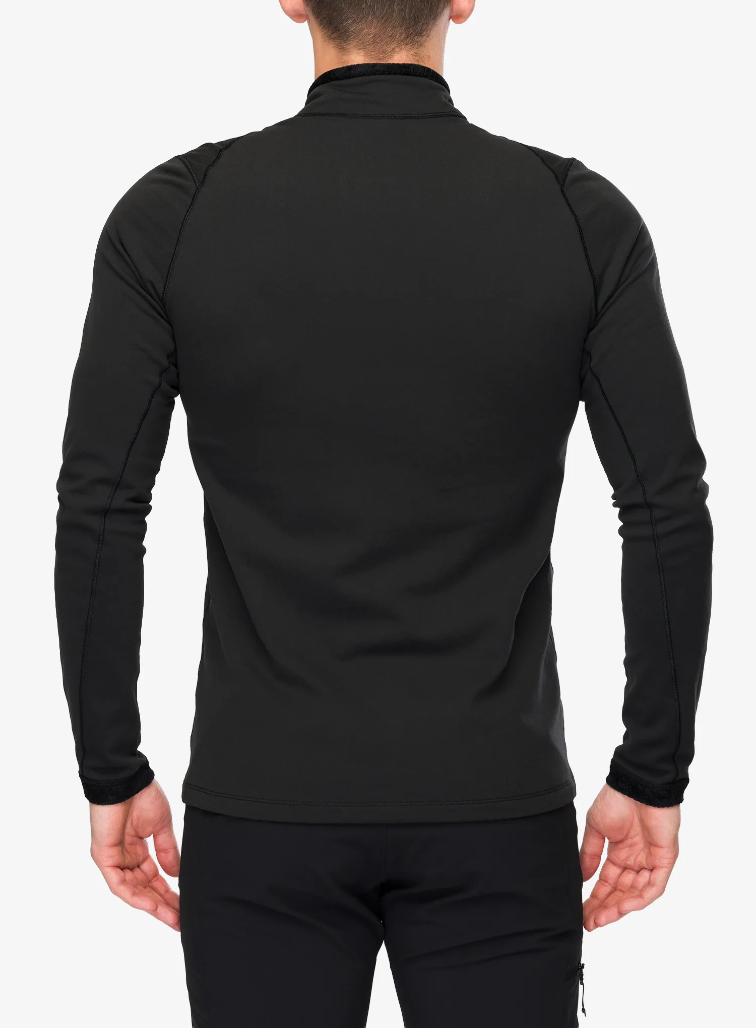 Funktionsshirt Herren Langarm Arcteryx Rho SV Zip Neck - black