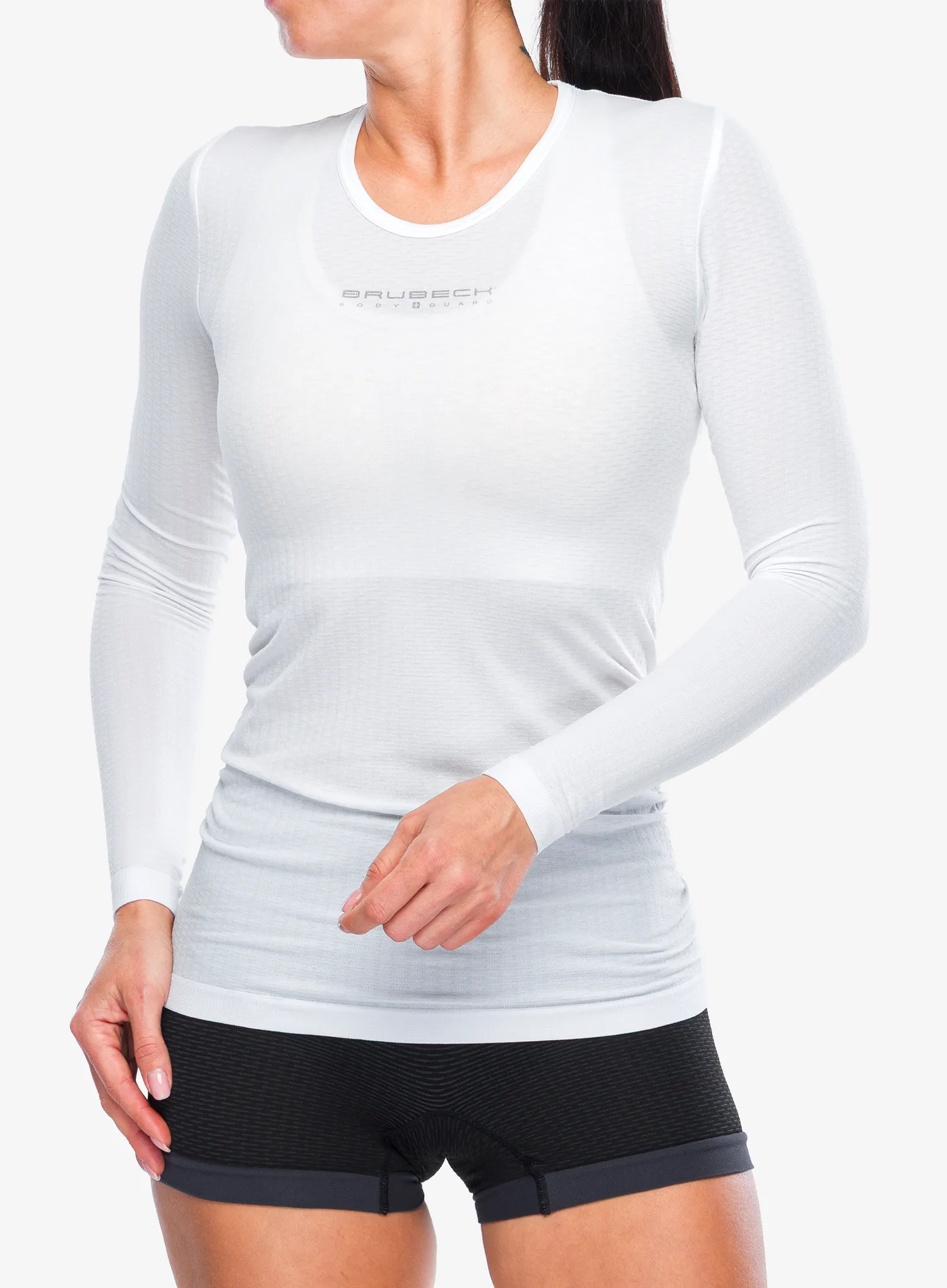 Funktionsshirt Herren Langarm Brubeck Base Layer L/S Shirt - white