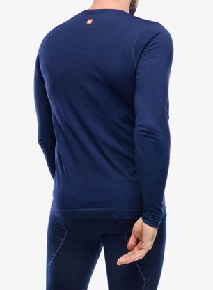 Funktionsshirt Herren Langarm Brubeck Outdoor Wool Pro Longshirt - dark blue
