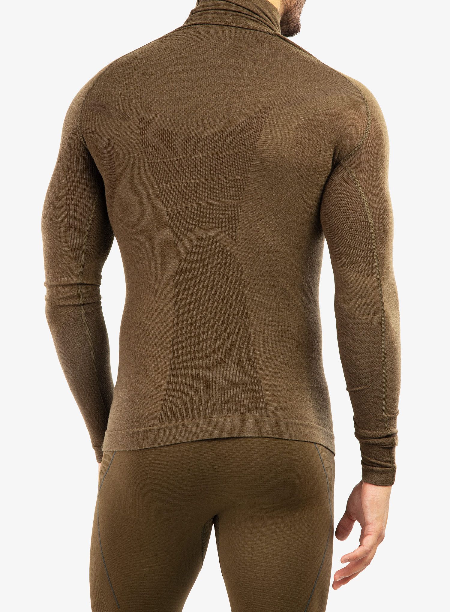 Funktionsshirt Herren Langarm Brubeck Ranger Wool - khaki