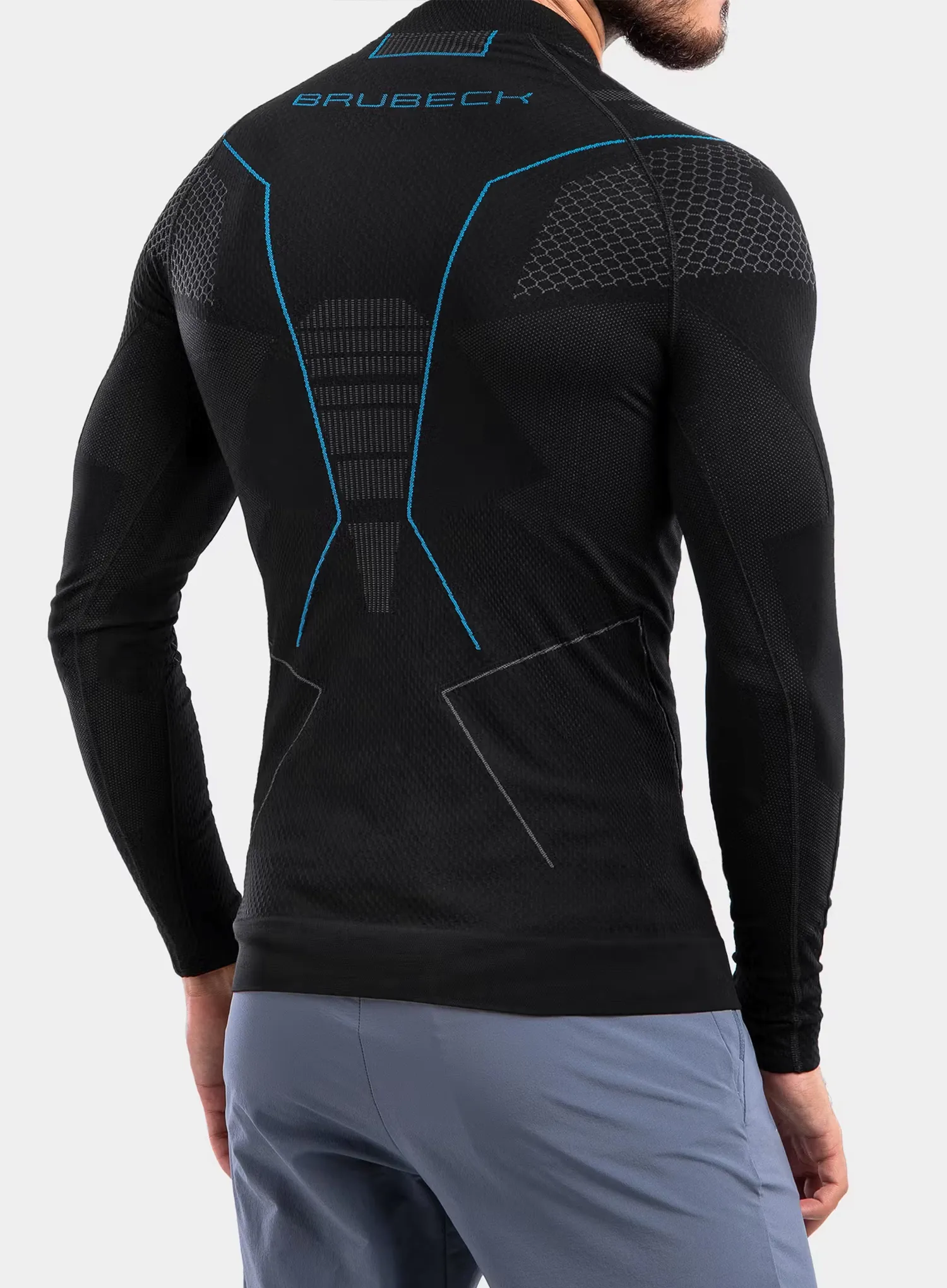 Funktionsshirt Herren Langarm Brubeck Thermo - black/blue