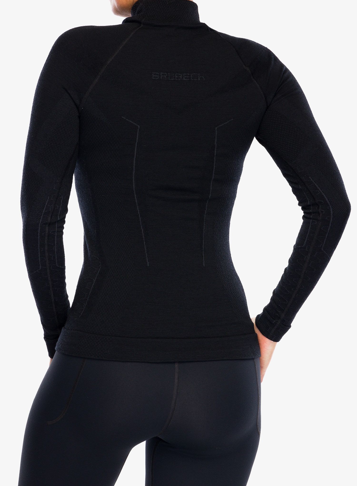 Funktionsshirt Damen Langarm Brubeck Extreme Merino - black/black