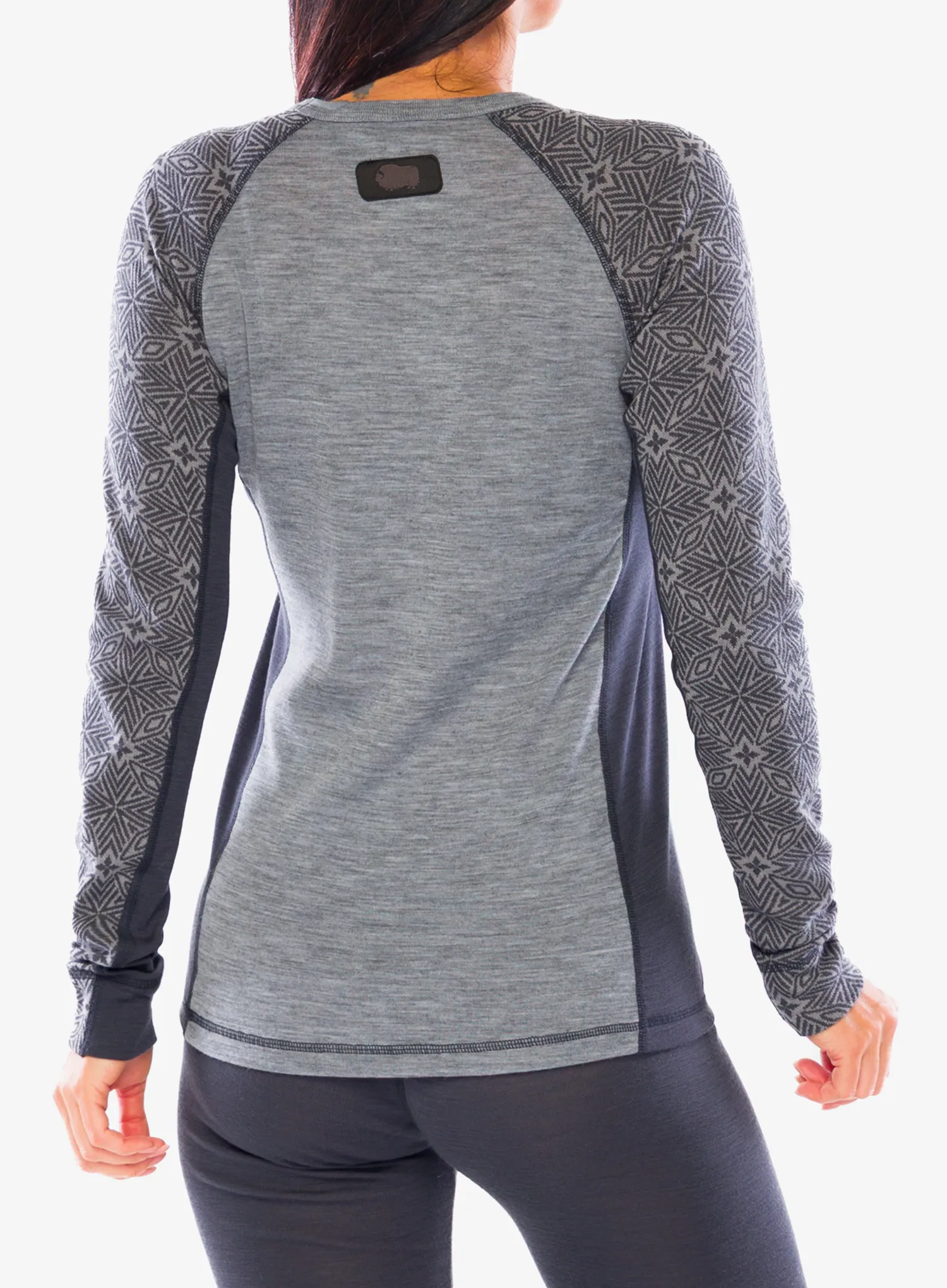 Funktionsshirt Damen Langarm Dovre 100% Merino Wool LS - grey