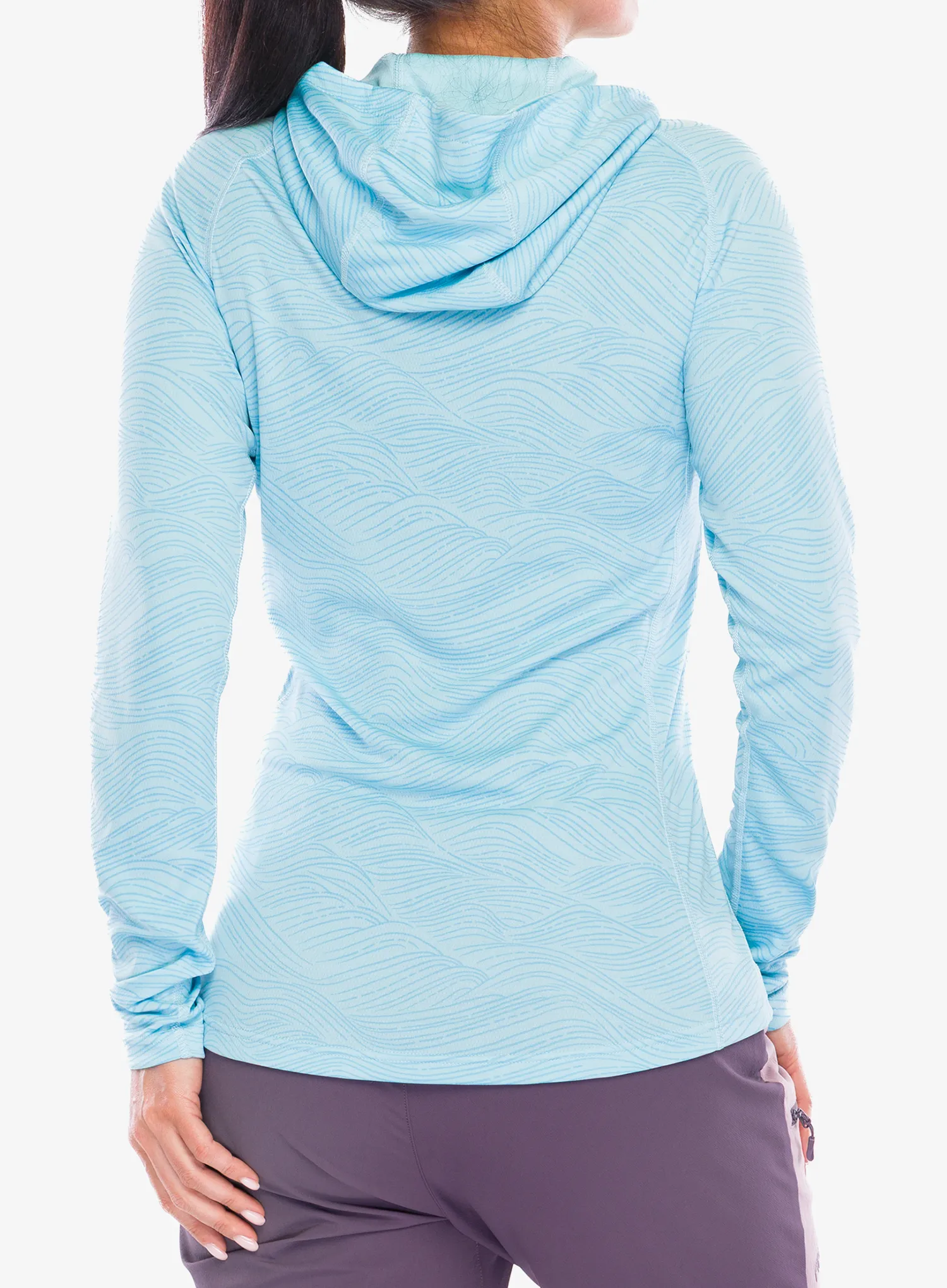 Funktionsshirt Damen Langarm Helly Hansen LIFA Active Solen GR Hoodie - light cyan wave aop