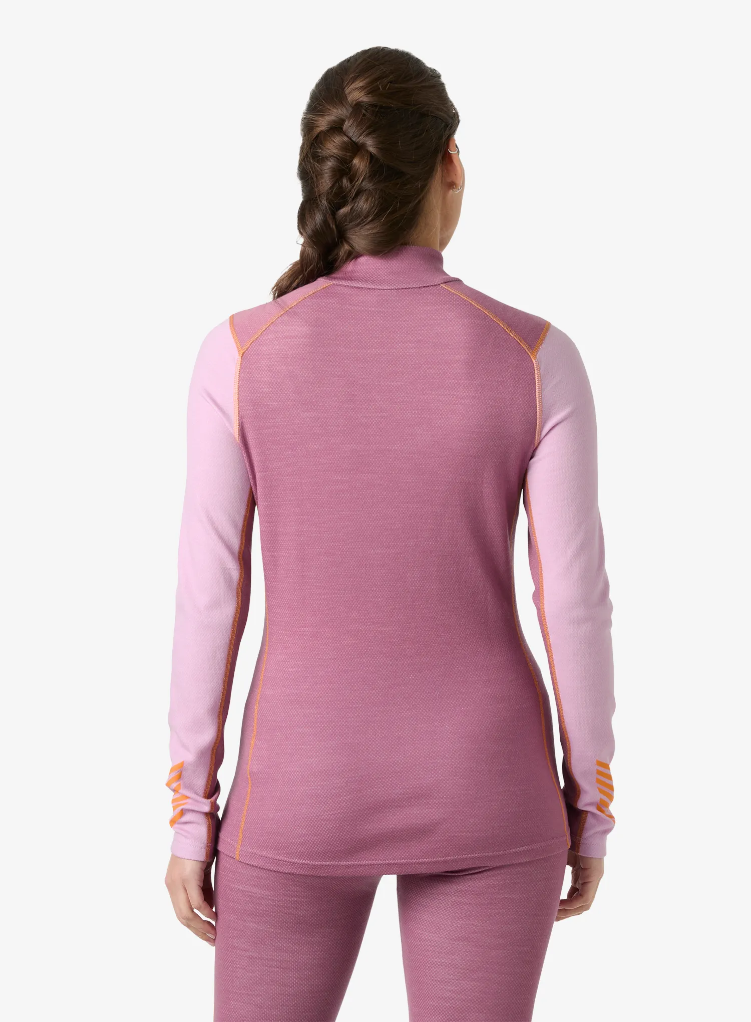 Funktionsshirt Damen Langarm Helly Hansen LIFA Merino Midweight Graphic 1/2 Zip - cherry blossom new nordic