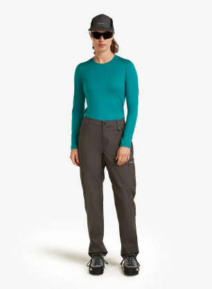 Funktionsshirt Damen Langarm Icebreaker 200 Oasis L/S Crewe - tidal teal