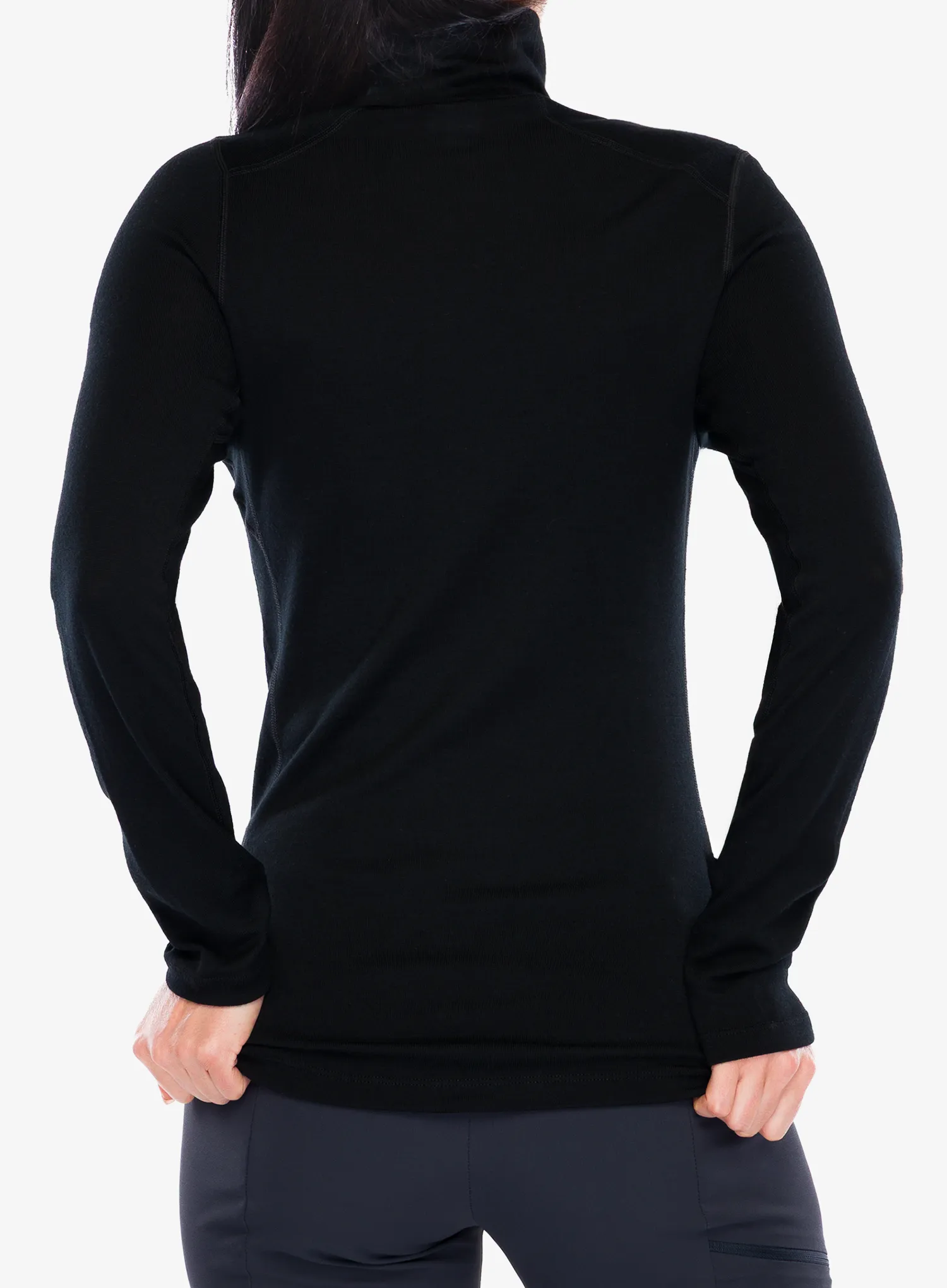 Funktionsshirt Damen Langarm Icebreaker 260 Tech L/S Half Zip - black