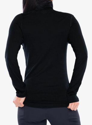 Funktionsshirt Damen Langarm Icebreaker 260 Tech L/S Half Zip - black